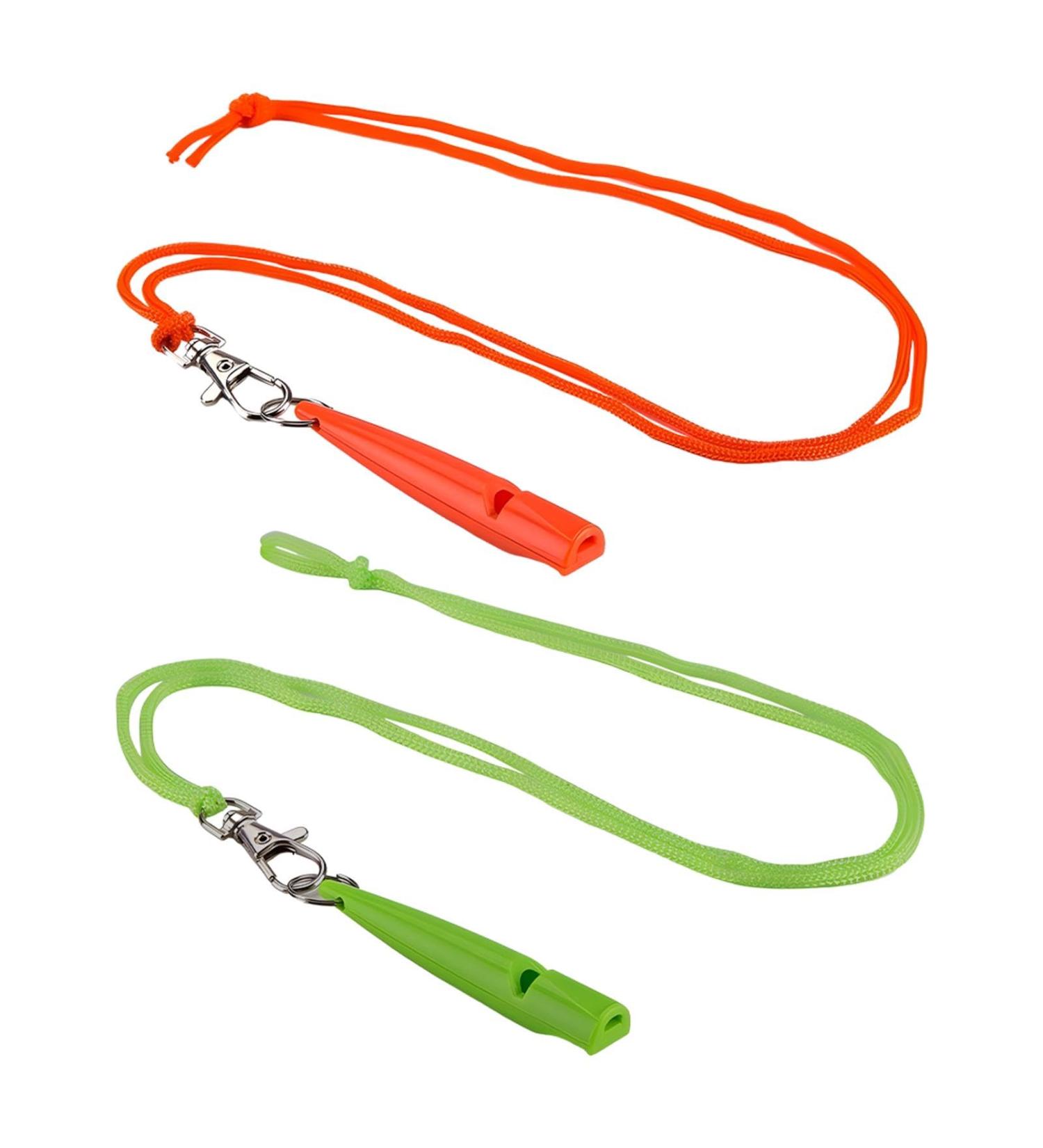 Vigorola 2 pcs Dog Whistle with Lanyard ABS Plastic Dog Training Whistles for for Recall and Pets Training(Orange + Light Green) - Buy Online on SooperMarket.com