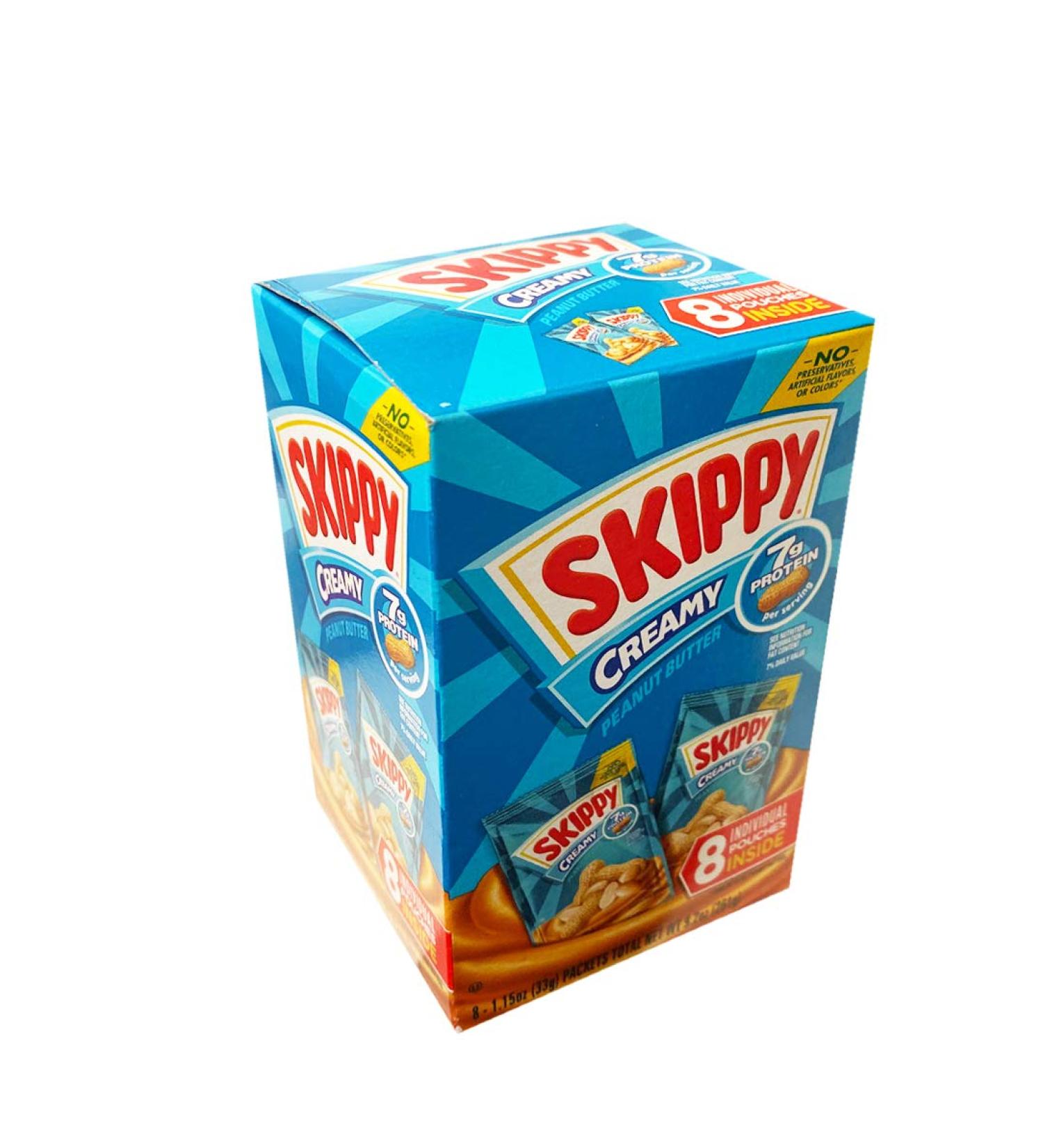 Skippy Creamy Peanut Butter Spread On-the-Go 8 Mini Pouches - 1 Pack - Buy Online on SooperMarket.com