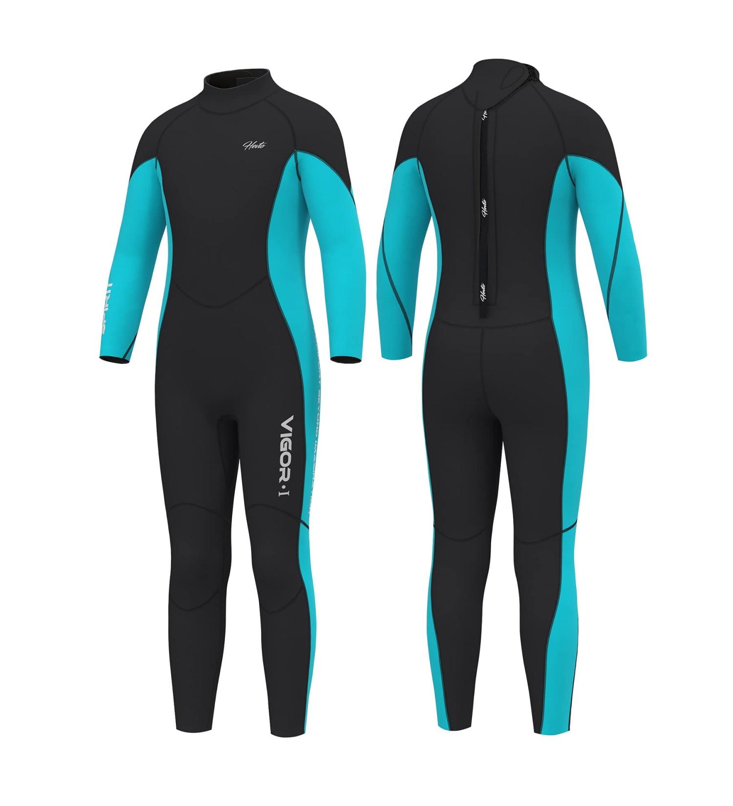 Hevto Kids and Youth 3/2mm Neoprene Full Shorty Wetsuit - Blue 16 - Buy Online on SooperMarket.com