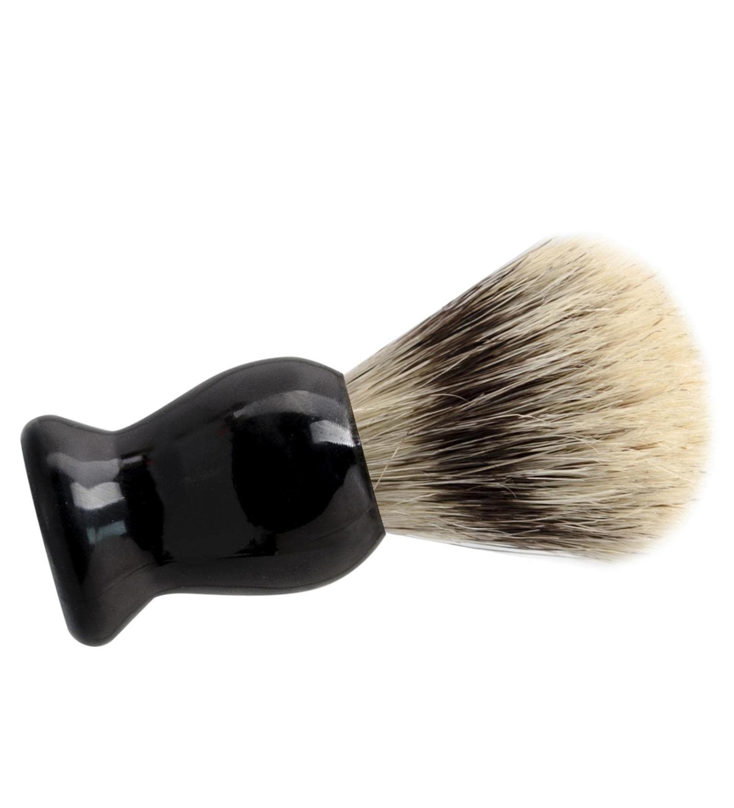 Predolo Hair-Razor Brush - Durable Synthetic Bristles for Facial Cleaning & Comfortable Shaving | Perfect for Home & Travel - Black Handle - Buy Online on SooperMarket.com