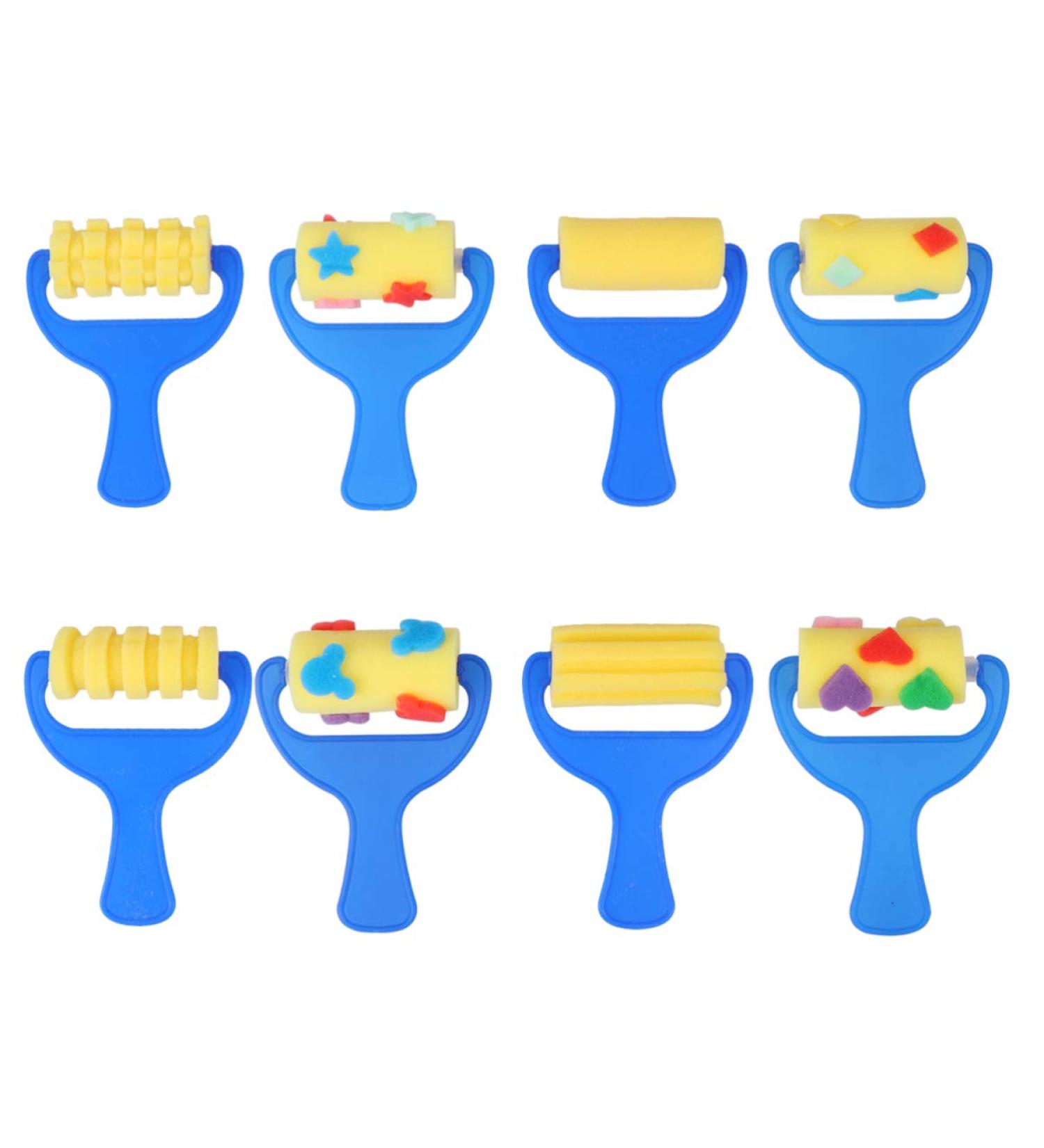 STOBOK Drawing Sponge Roller Brush Set for Kids - 8 Piece Graffiti DIY Tool Kit - Buy Online on SooperMarket.com