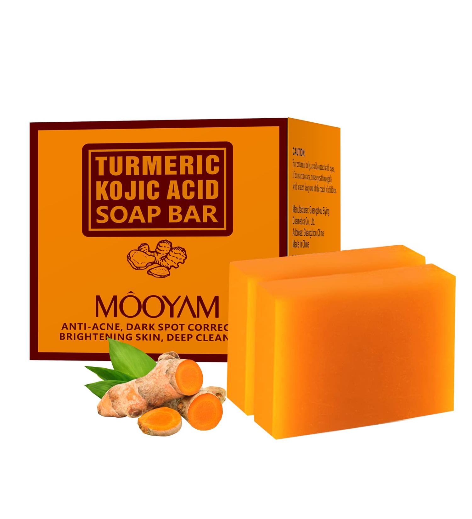 Kojic Acid Turmeric Soap 200g/7OZ - Skin Brightening, Dark Spot Treatment, Acne Face Wash - Buy Online on SooperMarket.com