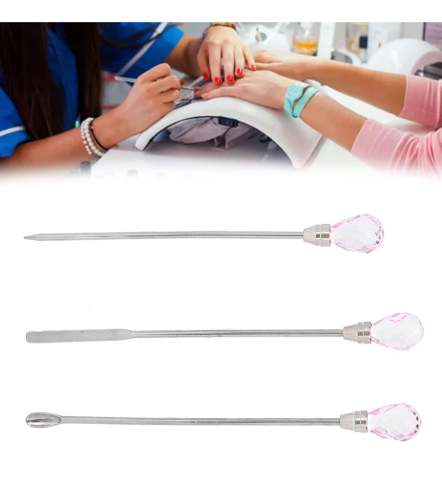 Nail Spatula Stainless Steel Nail Tools for Mixing Nail Polish for Picking Up Nail Decorations(pink) - Buy Online on SooperMarket.com