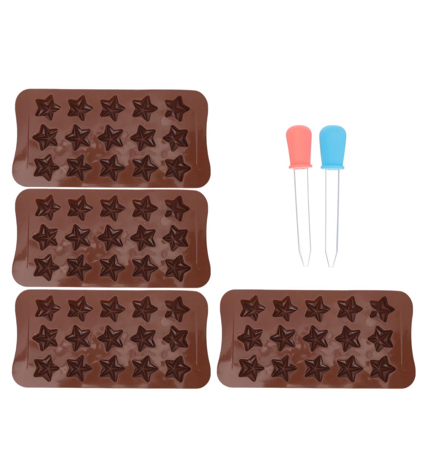 MAGICLULU 1 Set Chocolate Mold Ice Cube Gum Star Pie Pans Animal Stencils Star Shaped Candy Silicone Molds Silicone Ice Cube Molds Star Pasties Crayon Mold Baking Supplies Cake Silica Gel 21x10.5cm Brown - Buy Online on SooperMarket.com