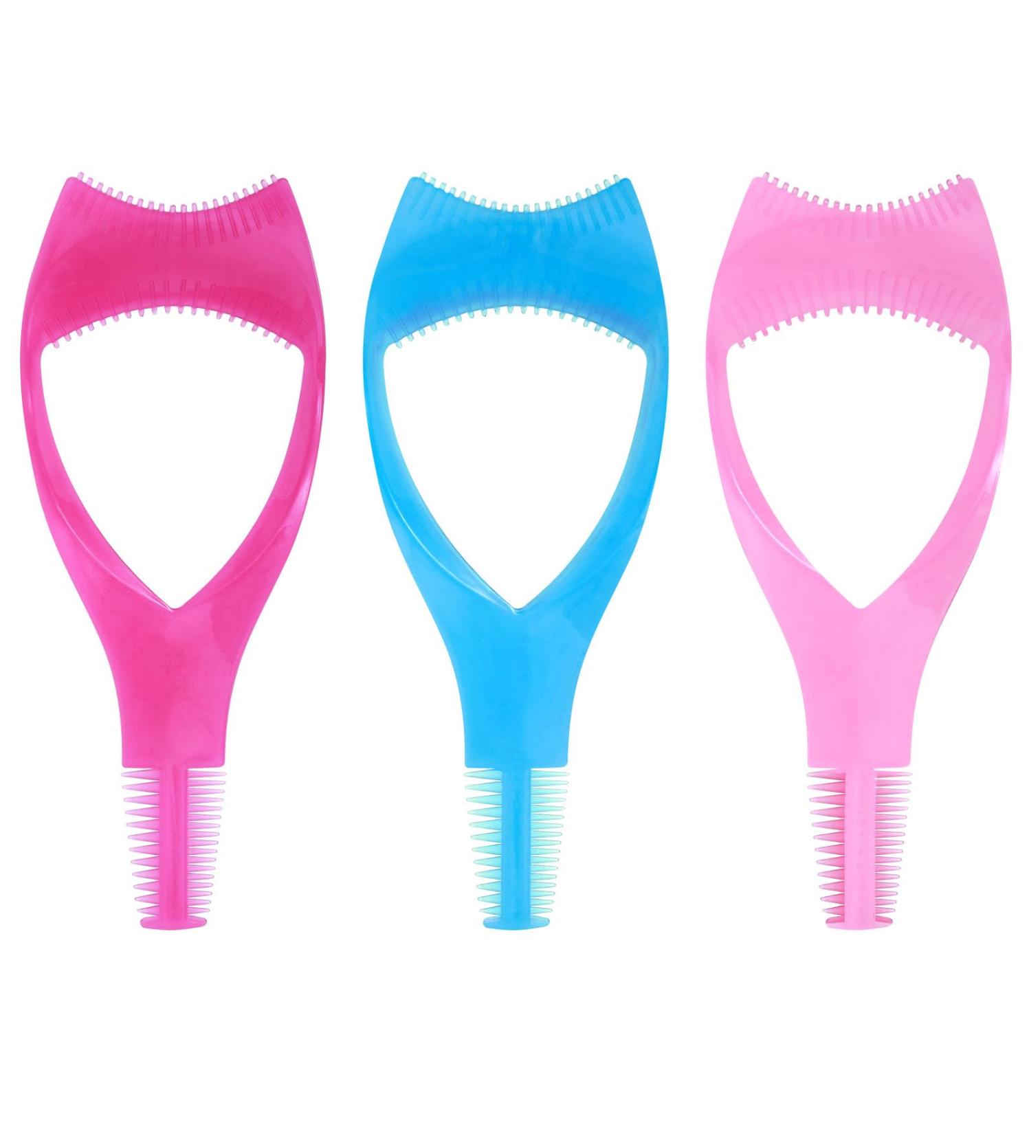 WLLHYF Mascara Shield Guard | Makeup Lash Comb Separator | Eyelash Applicator Tool for Women (Blue Pink Rose) - Buy Online on SooperMarket.com