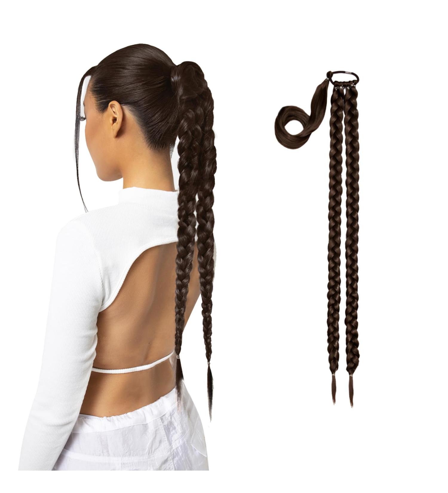 Lullabellz Grande Double Up Hair Braid 26-Inch Length Choc Brown - Buy Online on SooperMarket.com