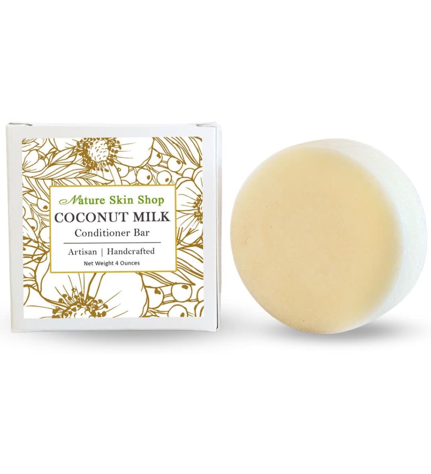 Coconut Milk Solid Bar Conditioner - Natural Sulfate Free Plastic Free Eco-Friendly Cruelty-Free & Vegan for All Hair Types - 4 oz - Buy Online on SooperMarket.com