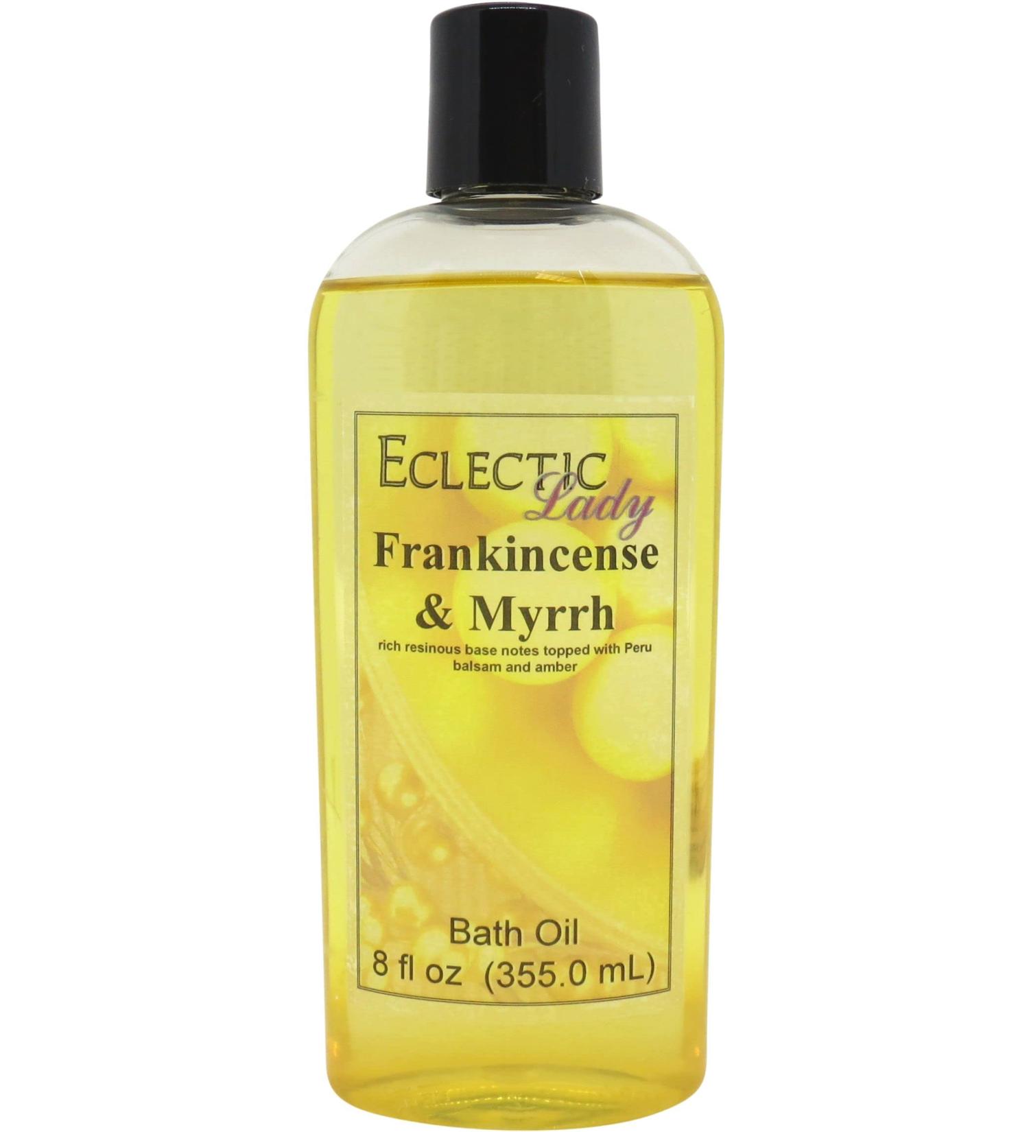 Eclectic Lady Frankincense and Myrrh Bath Oil 8 oz - Soothing and Luxurious Blend - Buy Online on SooperMarket.com