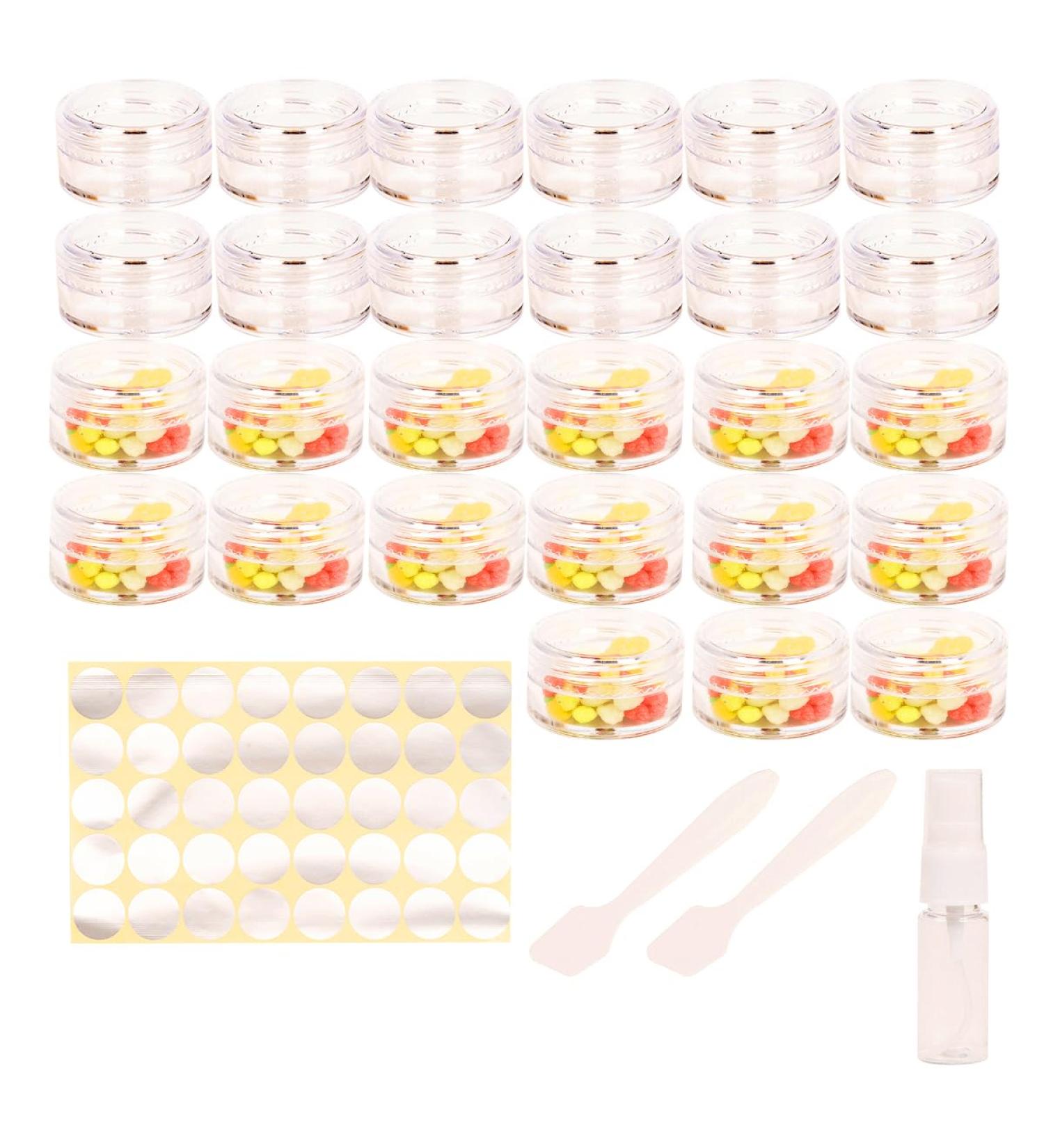27 x 5ml Transparent Jars with Lids - Ideal for Lip Balm Creams & More | Empty Storage Containers for eCommerce - Buy Online on SooperMarket.com