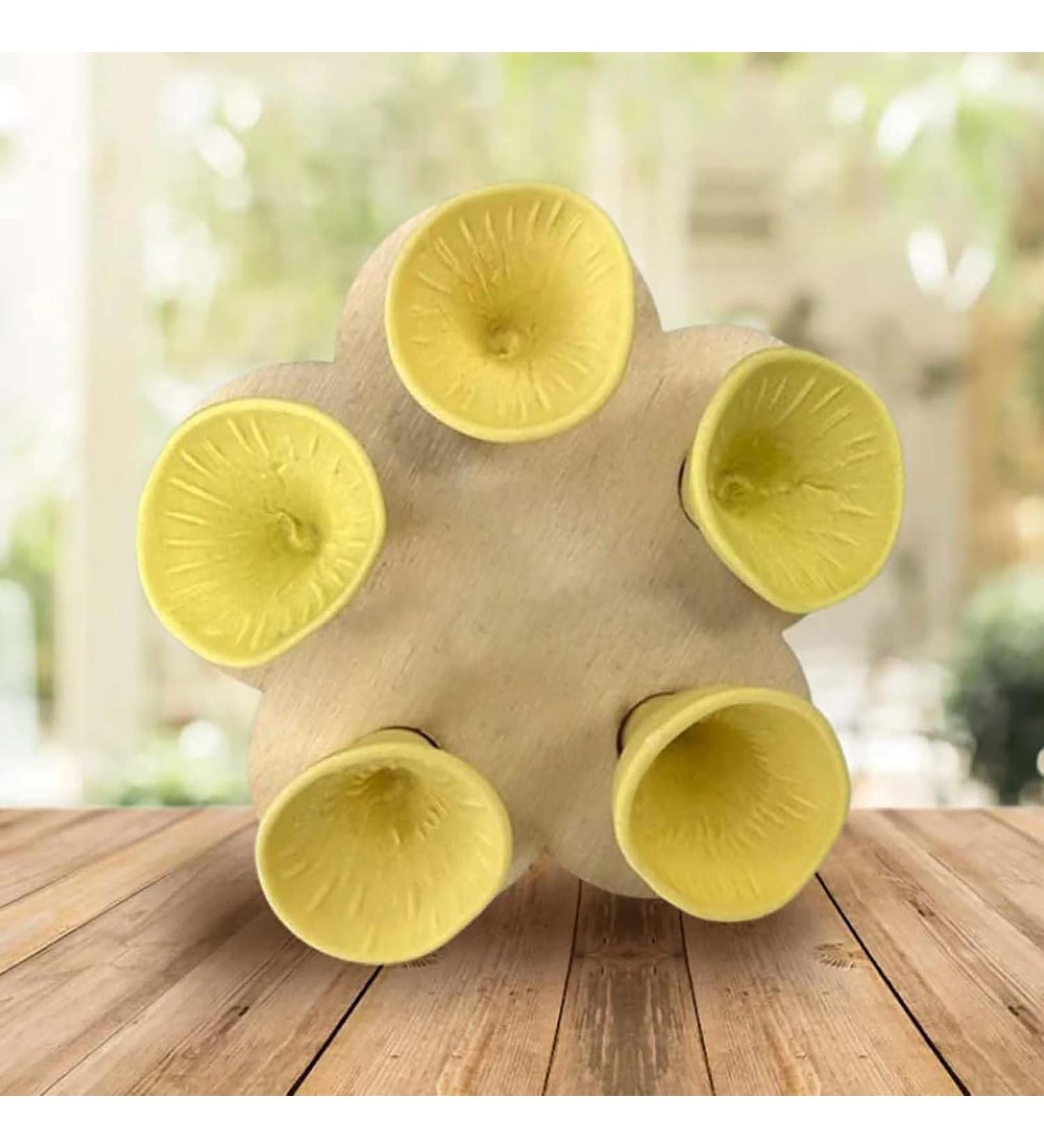 Colorful Bee Insect Drinking Cup Bee Insect Drinking Cup Thirsty Pollinators Need a Drink Bee Cups for Thirsty Bees Garden Bees Need Safe Places to Drink for Garden Decor (Yellow  - Buy Online on SooperMarket.com