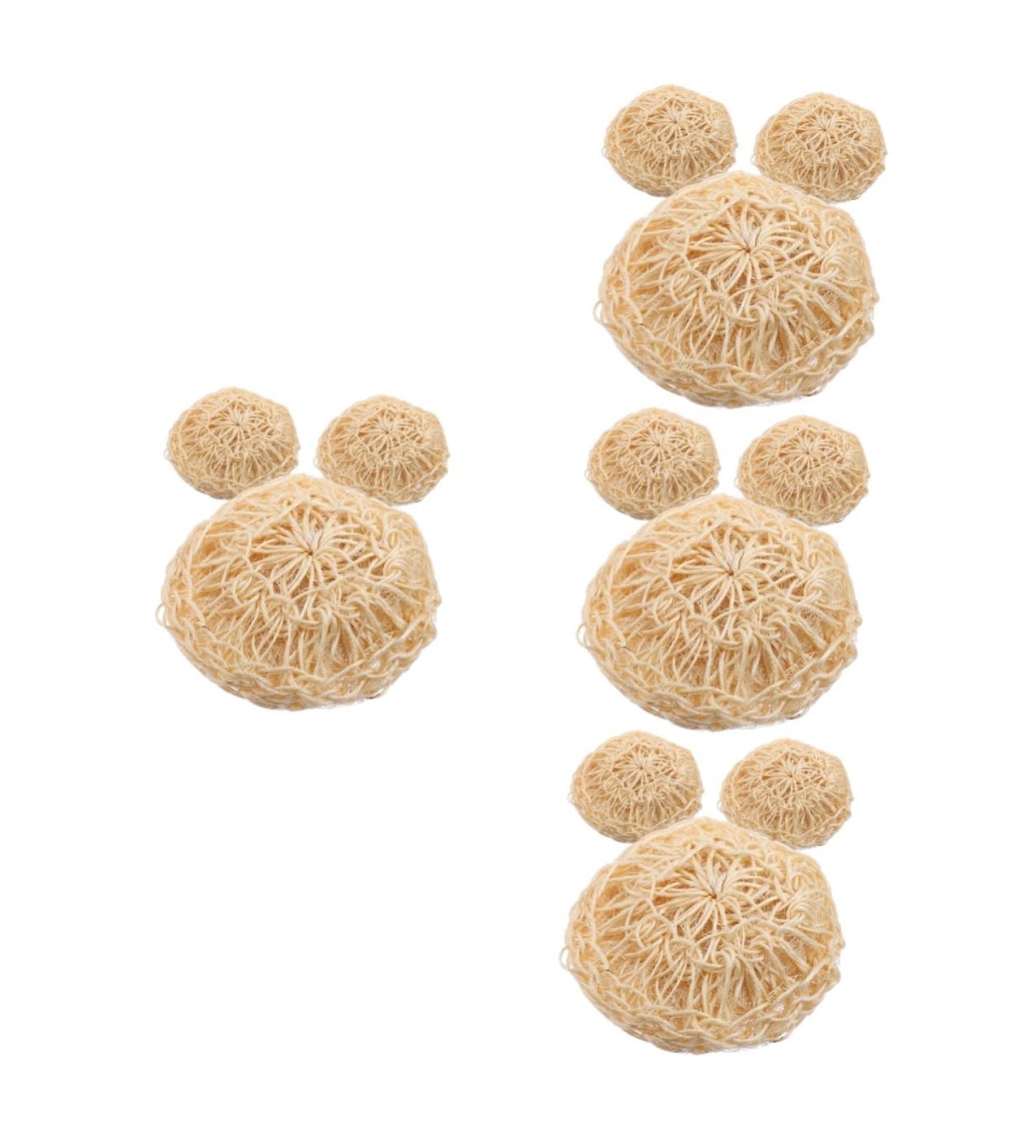 Shop NOLITOY 12 Pcs Bath Scrubbers - Natural Esponja Comfortable Body Cleaning Balls & African Net Sponges - Convenient International Shipping - Buy Online on SooperMarket.com
