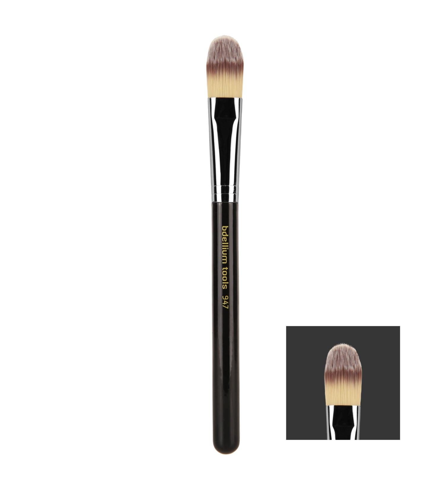 Bdellium Tools Maestro Series 947 Small Foundation Brush - Soft Synthetic Fibers for Smooth Finish | Professional Makeup Brush (Black 1pc - Buy Online on SooperMarket.com