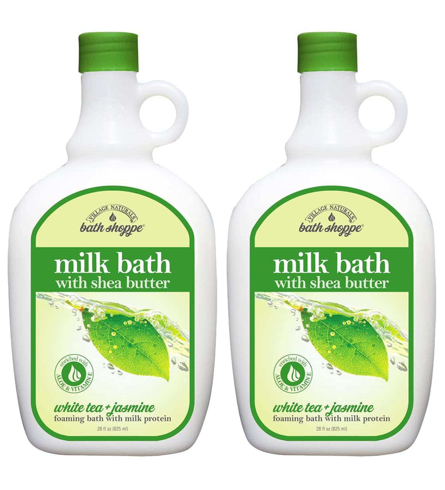 Village Naturals Bath Shoppe Milk Bath White Tea and Jasmine 28 Fl Oz - Pack of 2 - Buy Online on SooperMarket.com