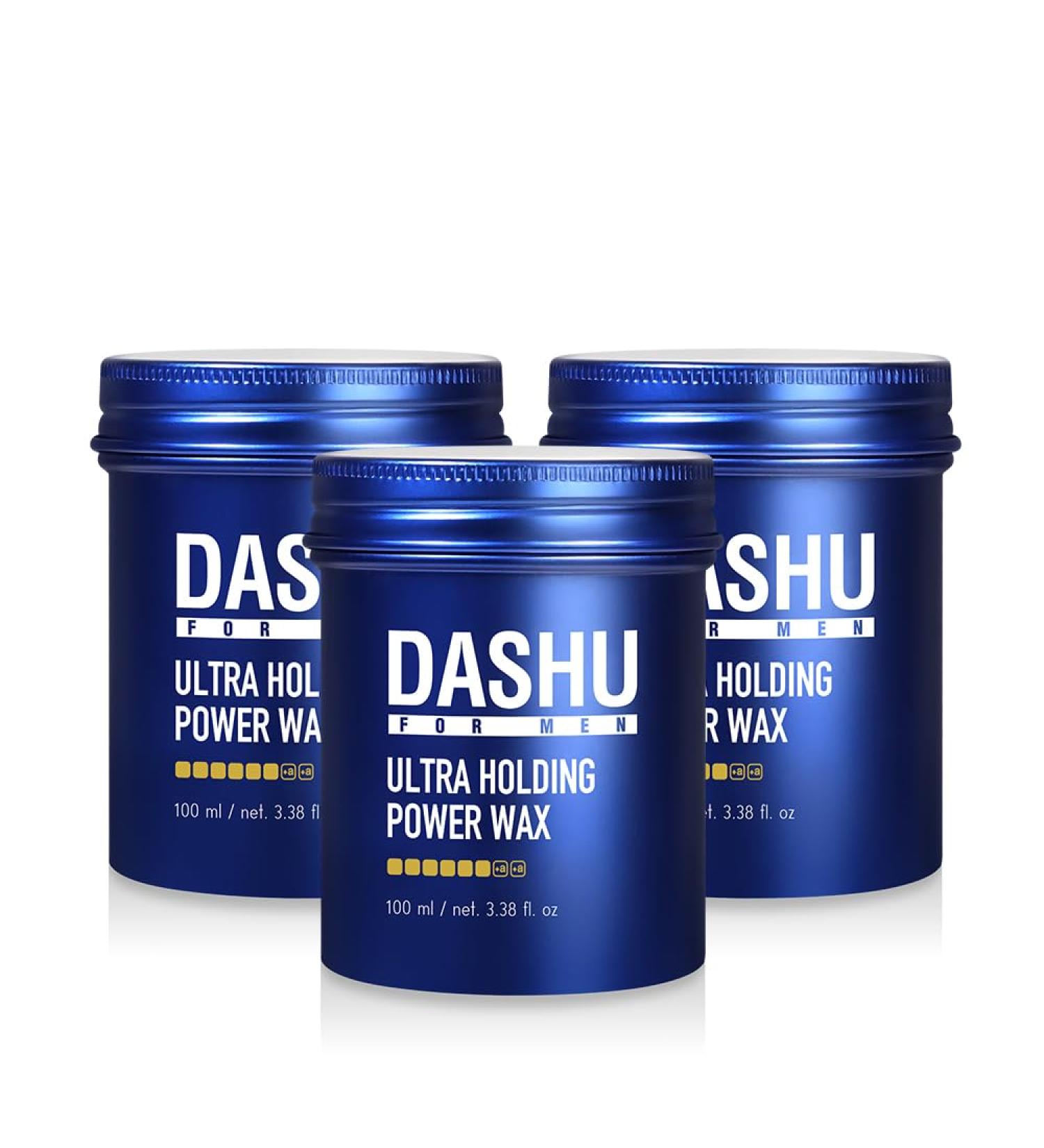 DASHU Ultra Holding Power Men Hair Wax | Strong Hold & Long Lasting Edge Control | Collagen & Argan Oil | No Shine No Flaking No Residue | 3pcs 3.38 fl oz - Buy Online on SooperMarket.com