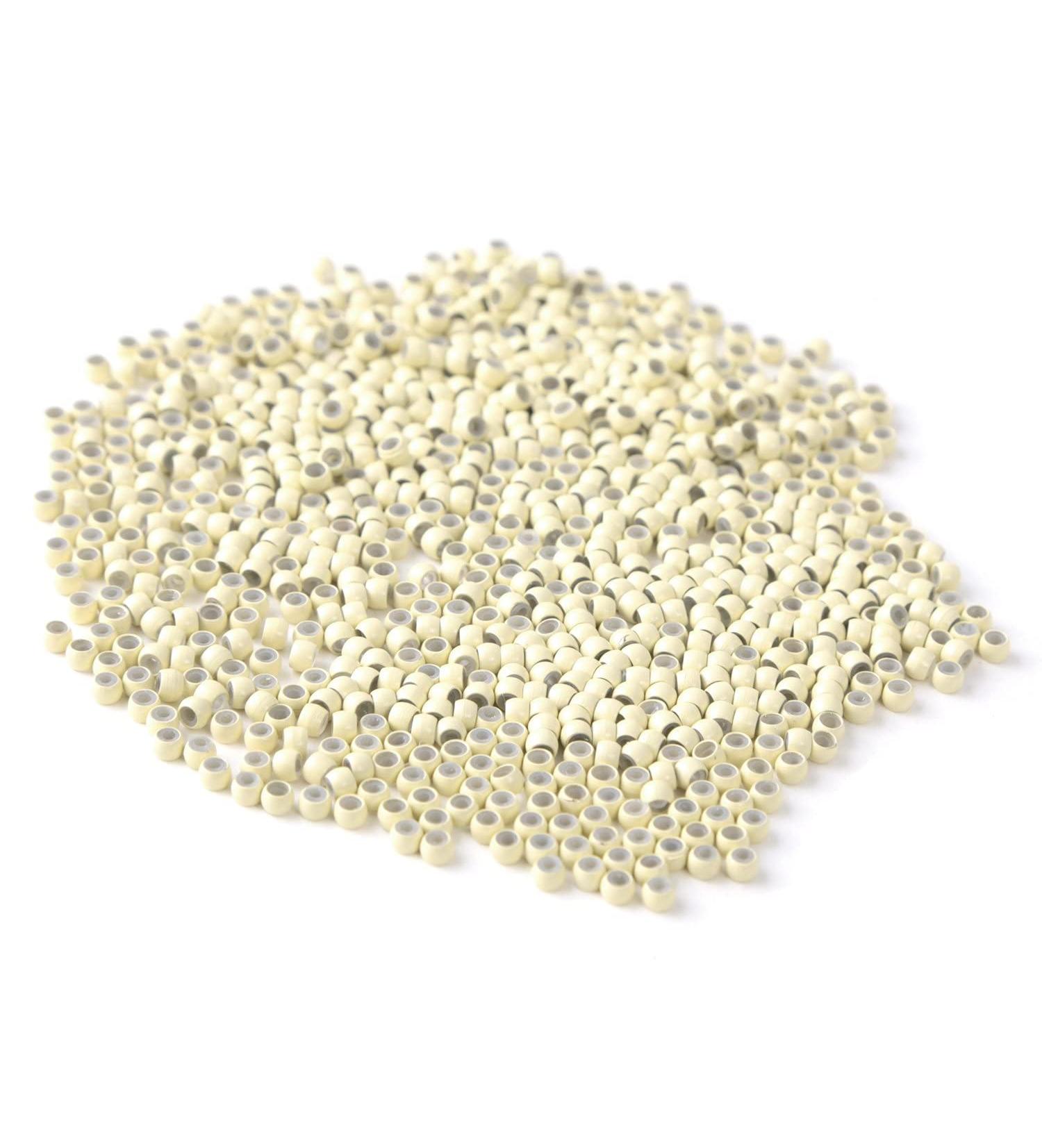 Vlasy Silicone Lined Nano Rings Beads for Hair Extensions - 1000pcs Blonde Nano Beads - Buy Online on SooperMarket.com