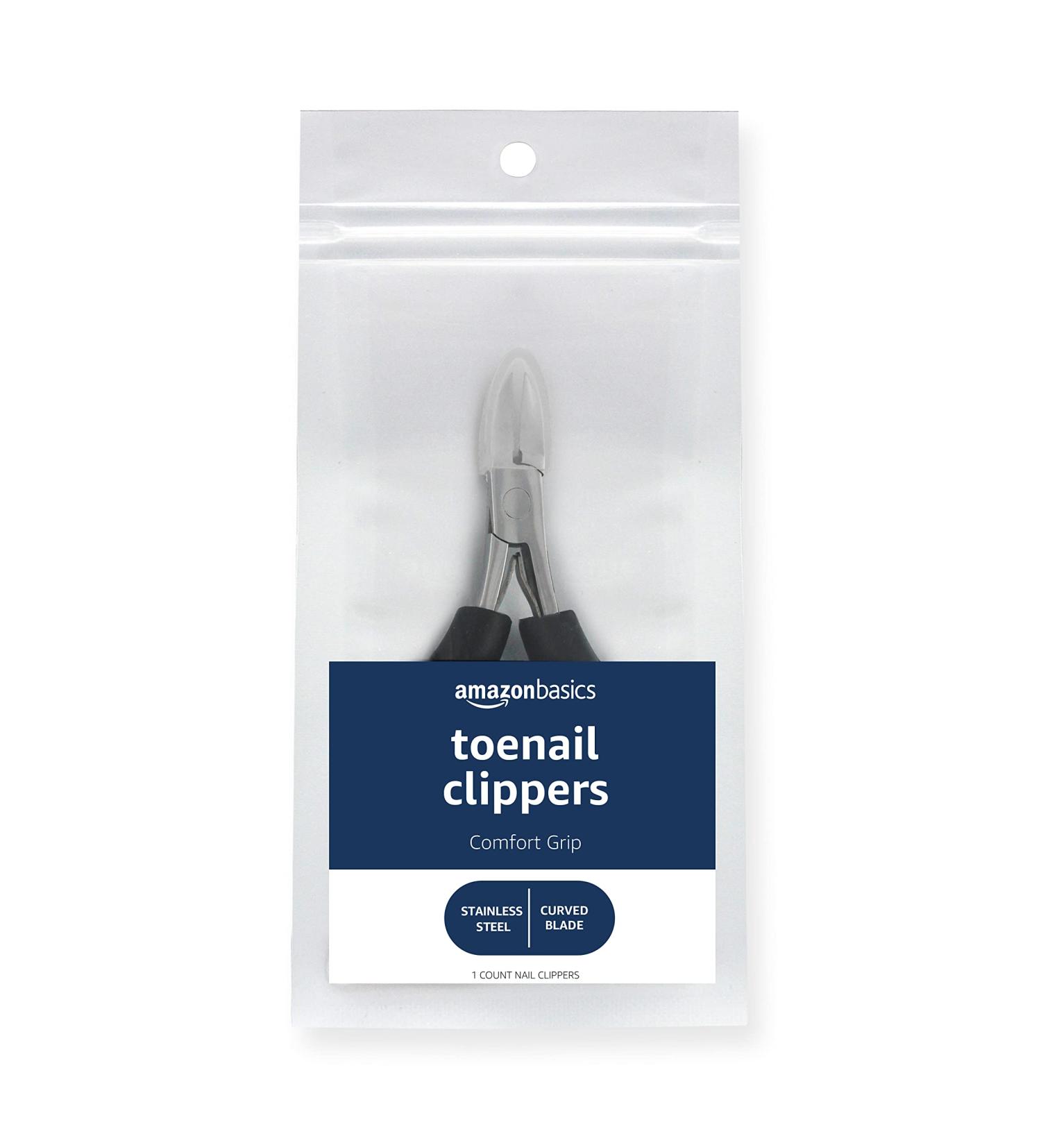 Amazon Basics Toenail Clippers with Comfort Grip - Precision Nail Trimming Tool - Buy Online on SooperMarket.com