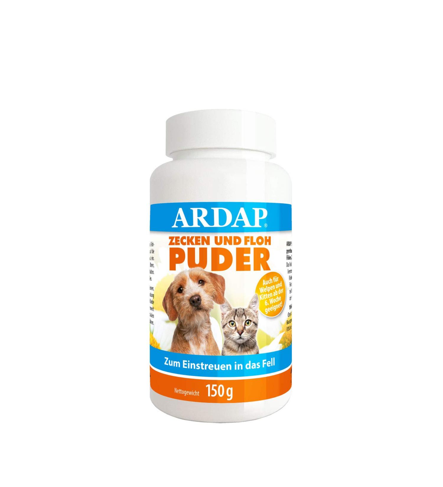 ARDAP Ticks and Flea Powder 150g for Dogs & Cats | Effective Pest Protection Against Fleas Ticks Lice & Mites - International Shipping Available - Buy Online on SooperMarket.com