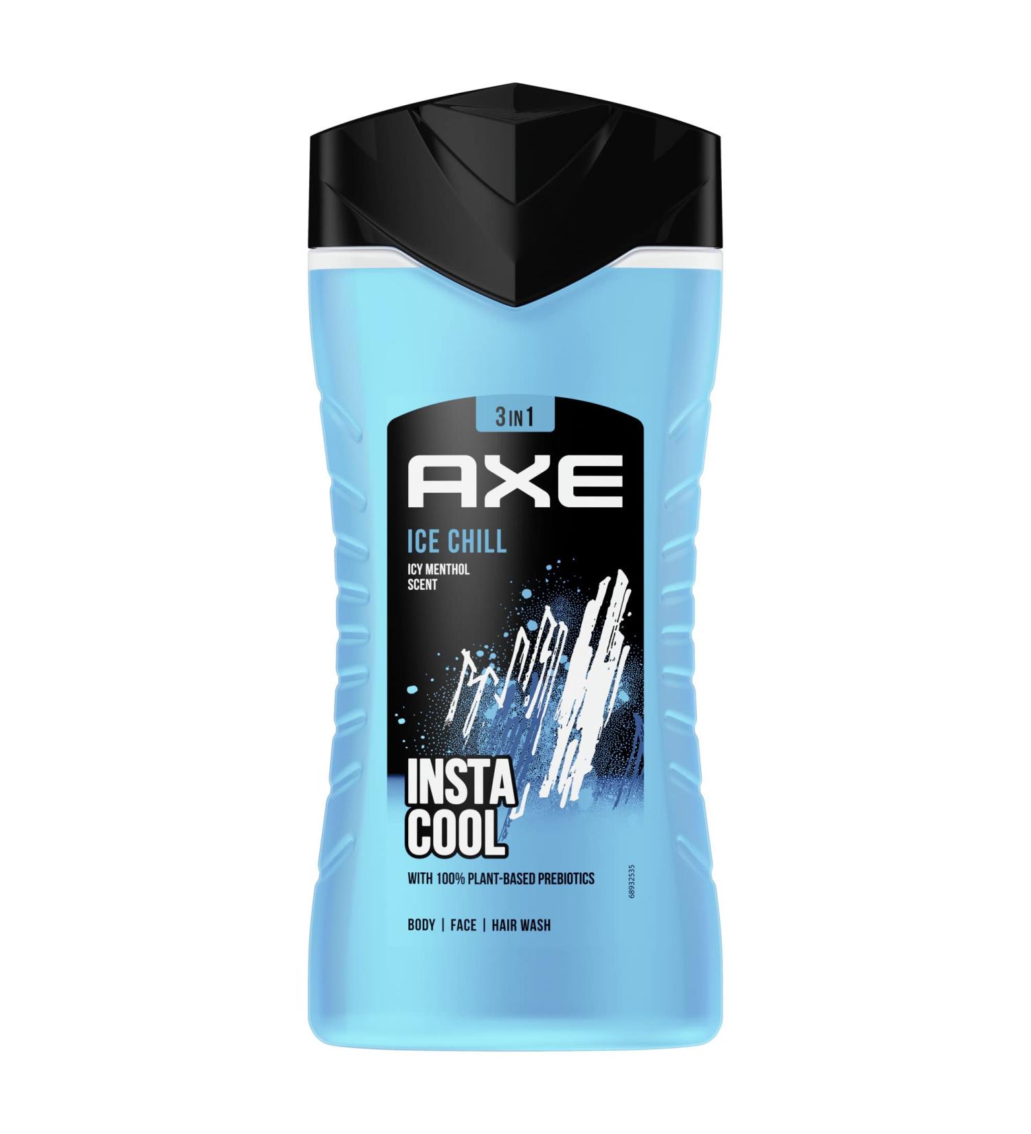 AX 3-in-1 Shower Gel & Shampoo ICE Chill Long-Lasting Freshness & Fragrance Dermatologically Tested 250 ml - Buy Online on SooperMarket.com