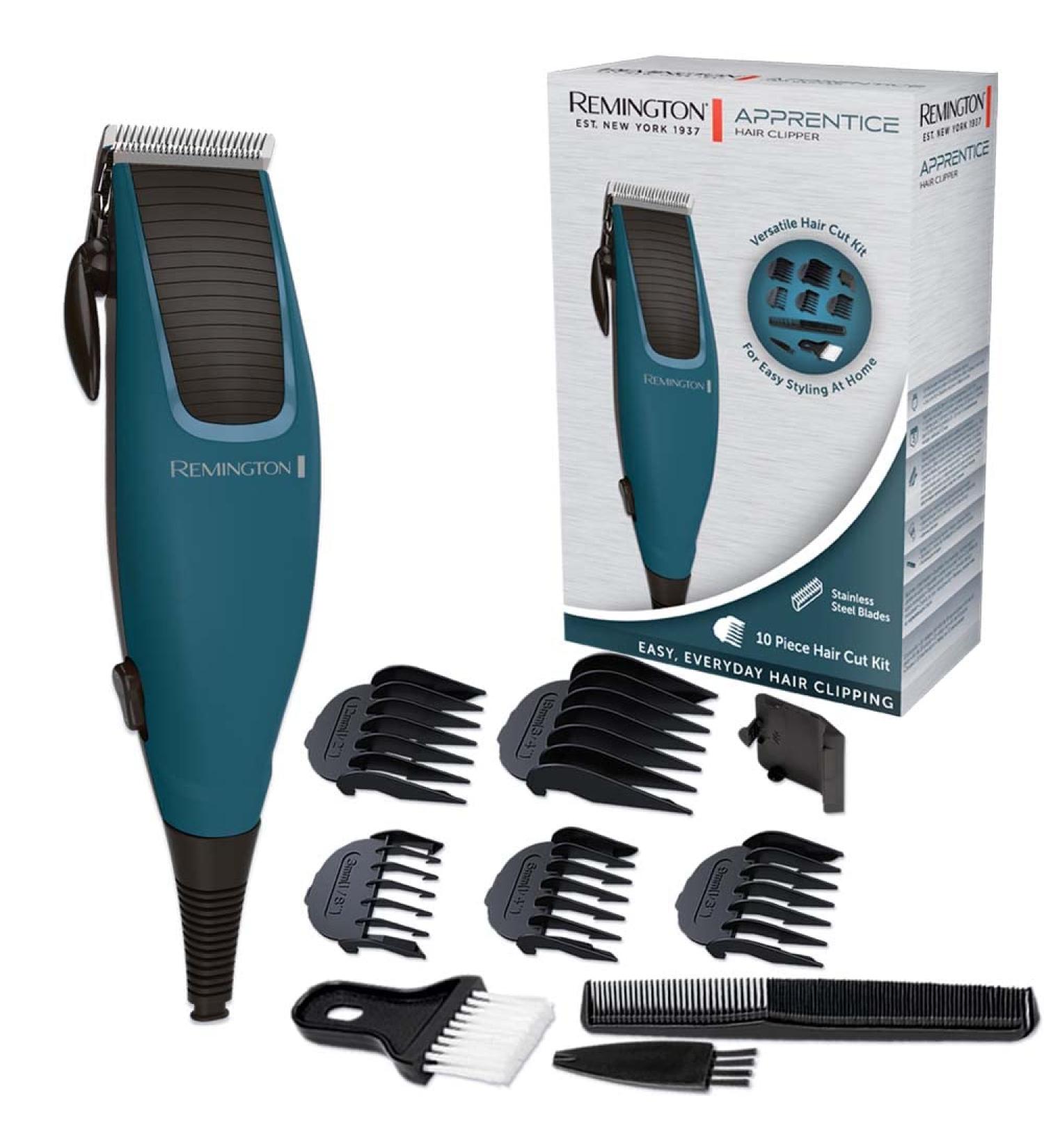 Remington Hair Clipper - Self-Sharpening Stainless Steel Blades: 0.5-18 mm - Adjustment Lever Mains Operated Hair Trimmer Set: 5 Accessory Combs Hairdressing Set Hair Clipper HC5020 - Buy Online on SooperMarket.com