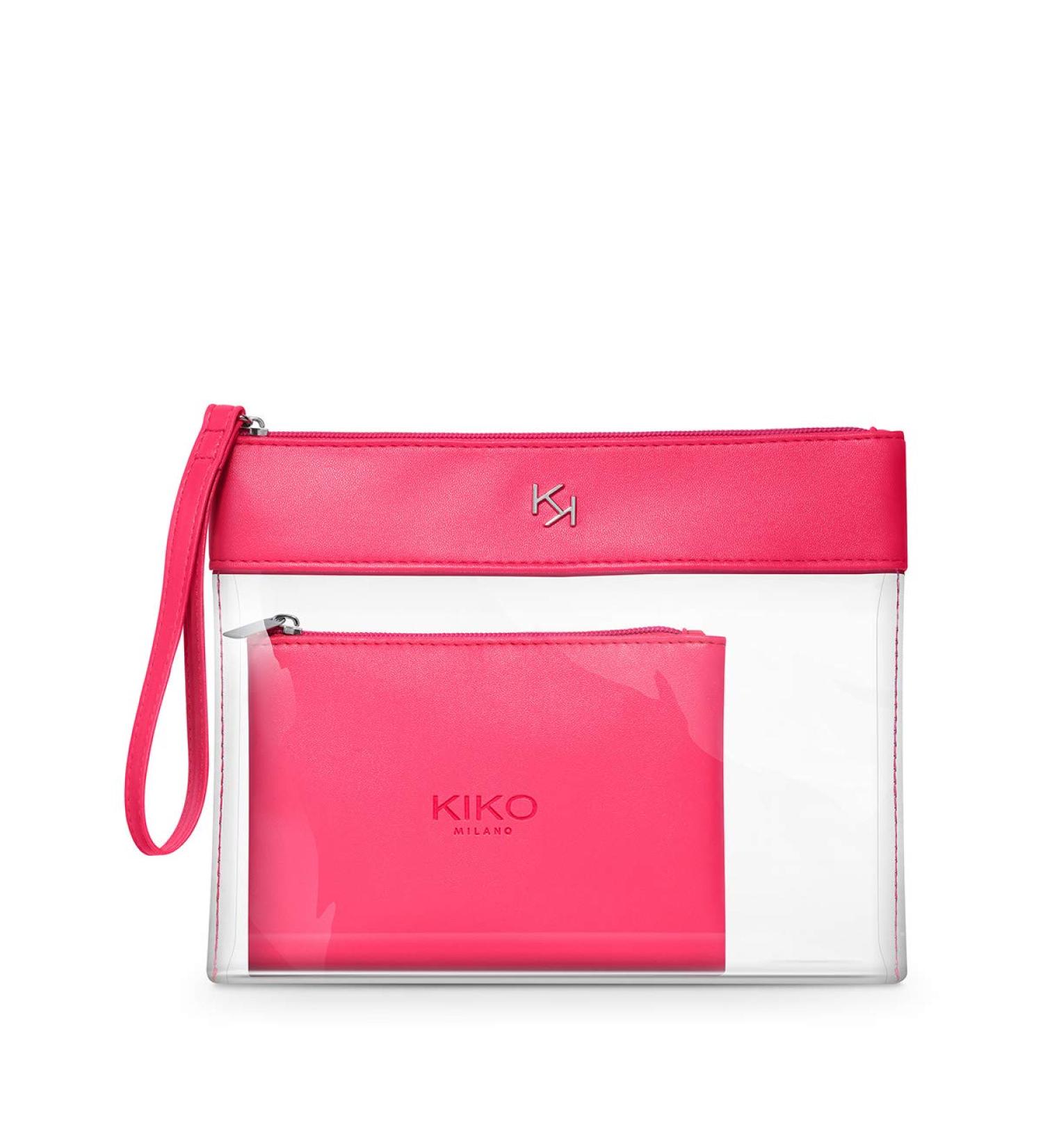 KIKO Milano Transparent Beauty Case 002 | Transparent cosmetic bag with inner pouch