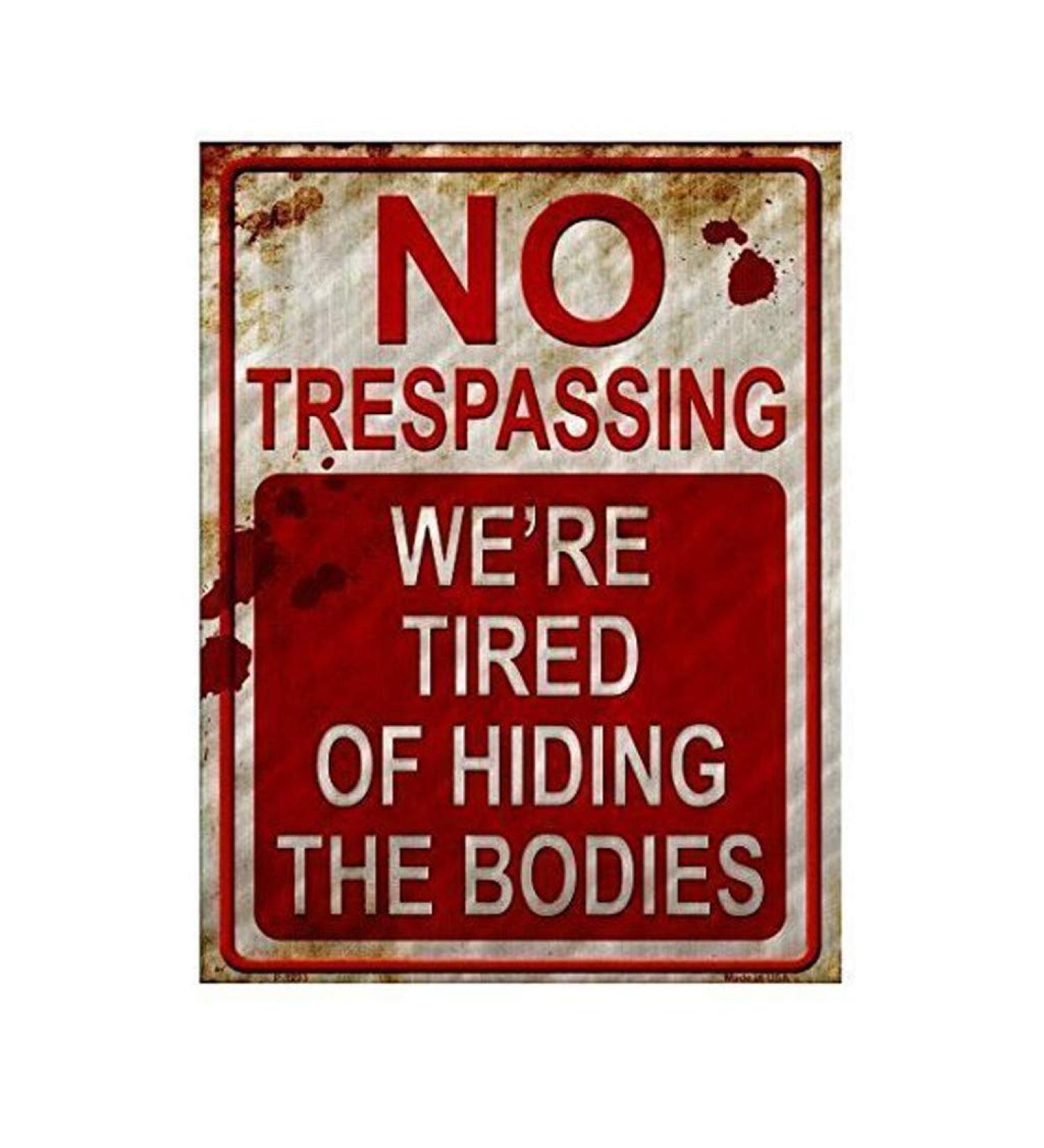 BEWARE OF Retro Metal Sign Flag Plaque Bar Club Cafe Garage Wall Decor Art Multipurpose Cleaning Wipes (Silver One Size) Silver One Size