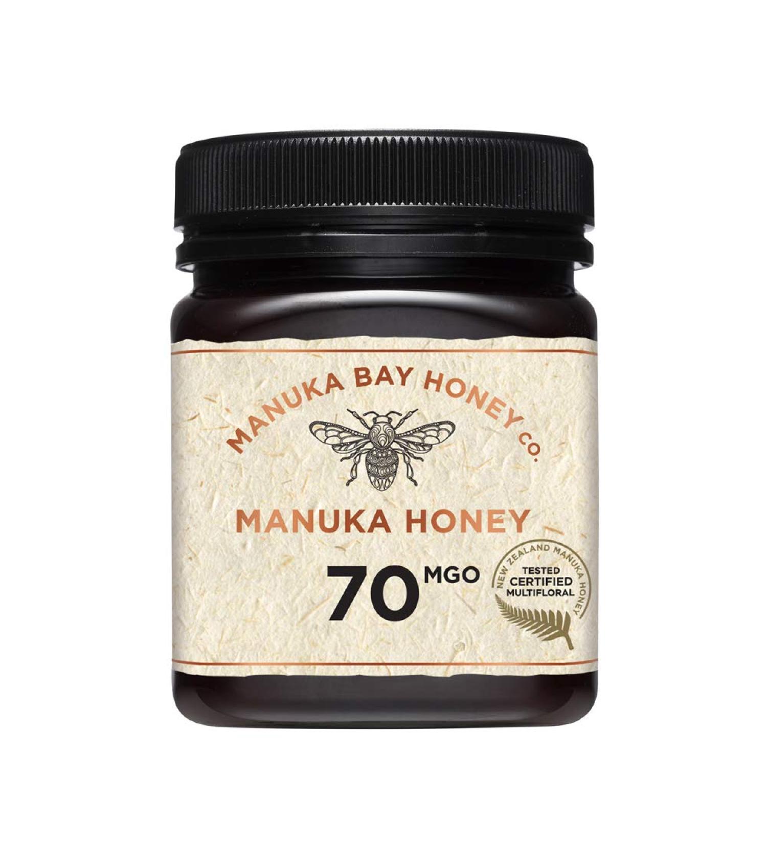 Manuka Bay Honey Co 70 MGO Manuka Honey 250g - Buy Online on SooperMarket.com
