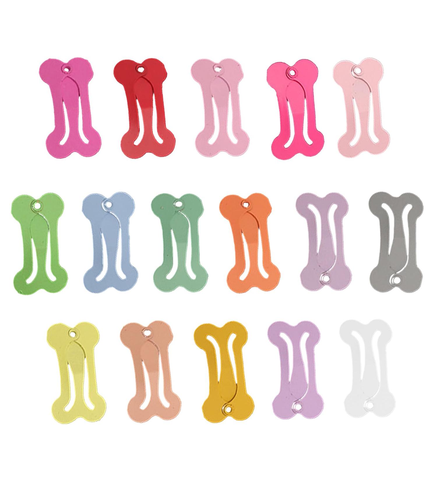 Larfraecy 16 PCS Dog Hair Clips Bone Shaped Pet Hair Barrettes Candy coloured kids hairpin bone bb clip pet hair accessories Mini Pet Hair Clip Bone Multi-colored hair accessories for dogs - Buy Online on SooperMarket.com