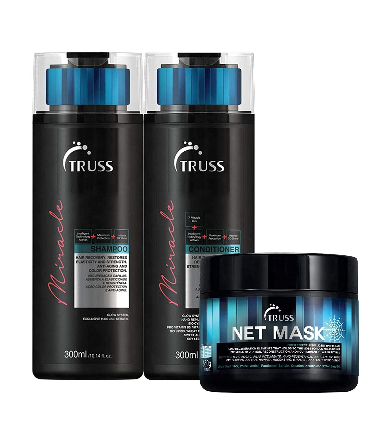 TRUSS Miracle Conditioner and Shampoo Set Bundle with Hair Mask - Buy Online on SooperMarket.com