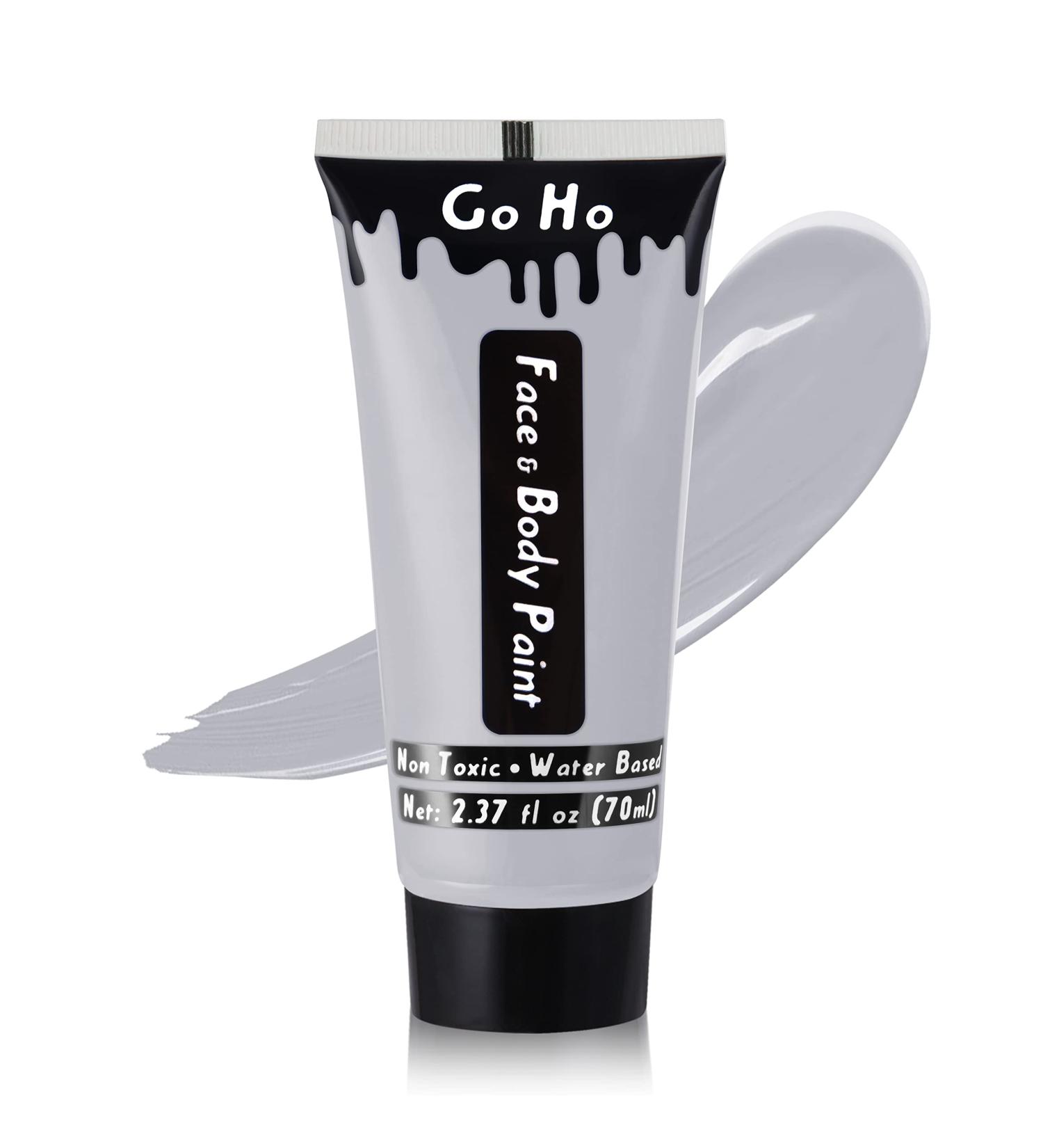 Go Ho Light Grey Body Paint - Washable Water-Based Cream for SFX, Cosplay, Halloween - 2.37 oz (70 ml) - Buy Online on SooperMarket.com