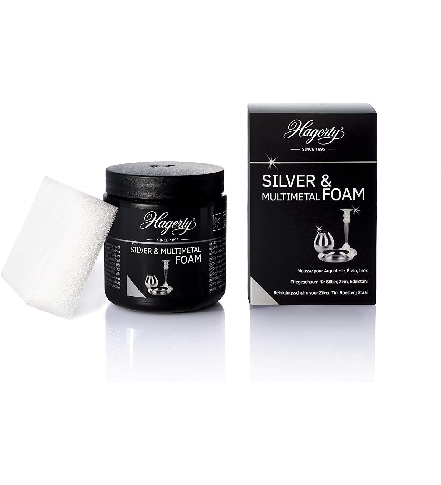 Hagerty Silver Foam Cleaner 185g | Effective Silver & Chrome Cleaning Paste | Renewed Shine for Metal & Stainless Steel - Buy Online on SooperMarket.com