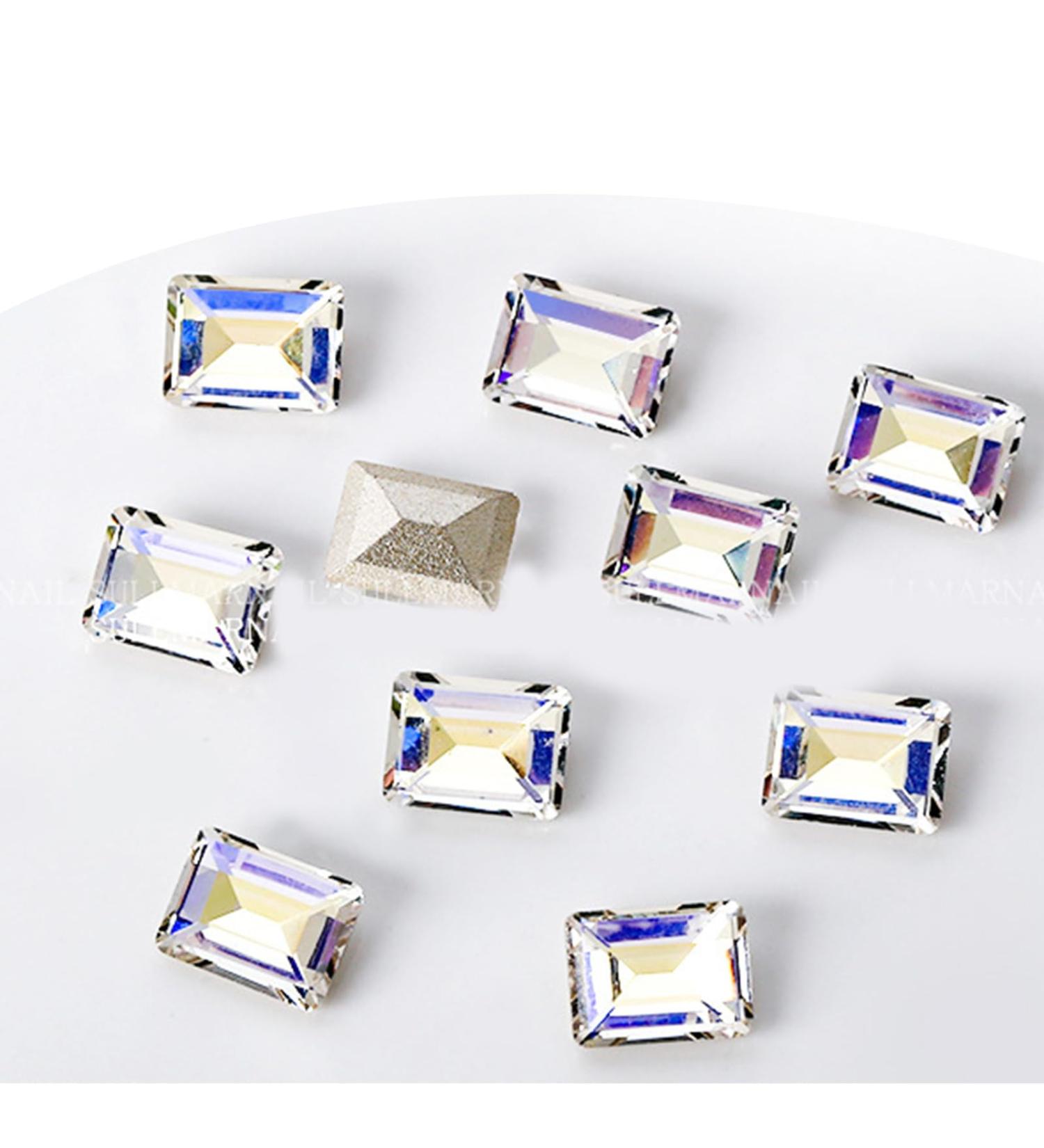 Crystal Nail Rhinestones Clear Nails Gems Stones 10Pcs Pointed Back Rhinestones Diamond Gems For Nail Art Supplies Nail Art Decorations Kits Nail Art Decorations Stickers ND947 - Buy Online on SooperMarket.com