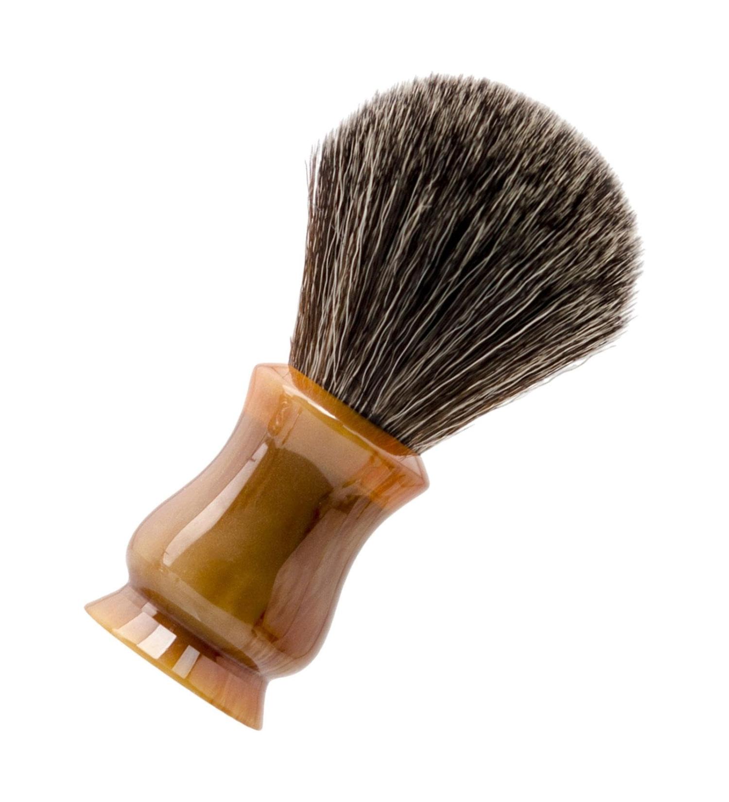Magidal Handmade Ergonomic Razor Brush - Soft Shaving Cream Brush for Beard Grooming - High-Quality Brown Shaving Brush for Men - Buy Online on SooperMarket.com