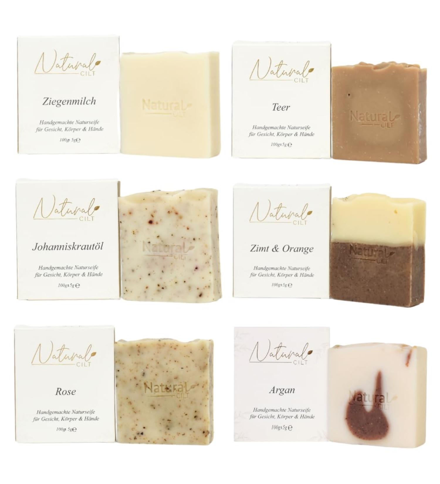 6x Natural Cilt Soap Gift Set - 100% Handmade Chemical-Free Shower Gel for All Skin Types - Certified Natural Food Cosmetics (600g) - Buy Online on SooperMarket.com