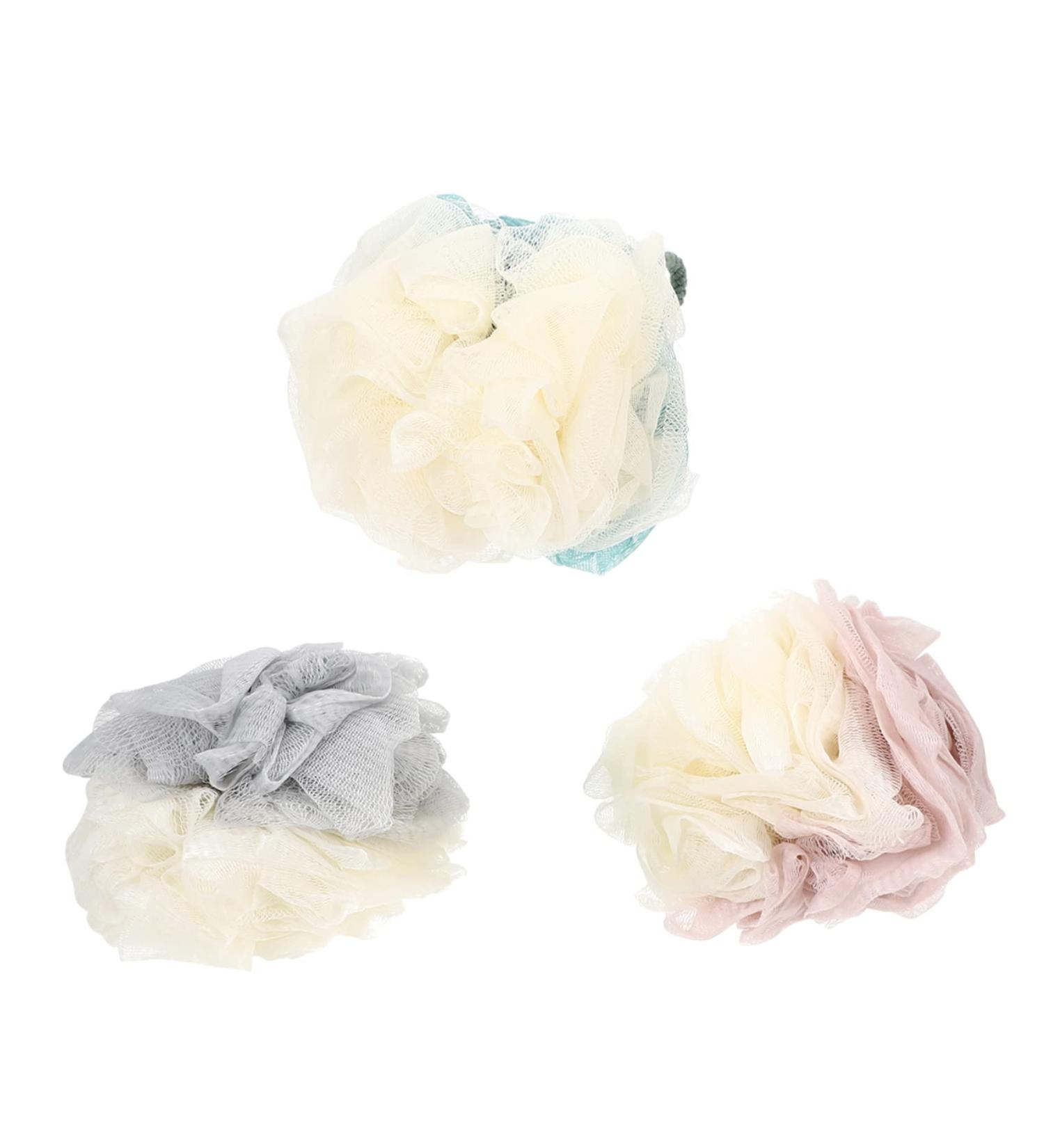NOLITOY 3pcs Bath Ball Set - Mesh Shower Sponges Loofah & Back Scrubber for Ultimate Bathing Experience - Buy Online on SooperMarket.com