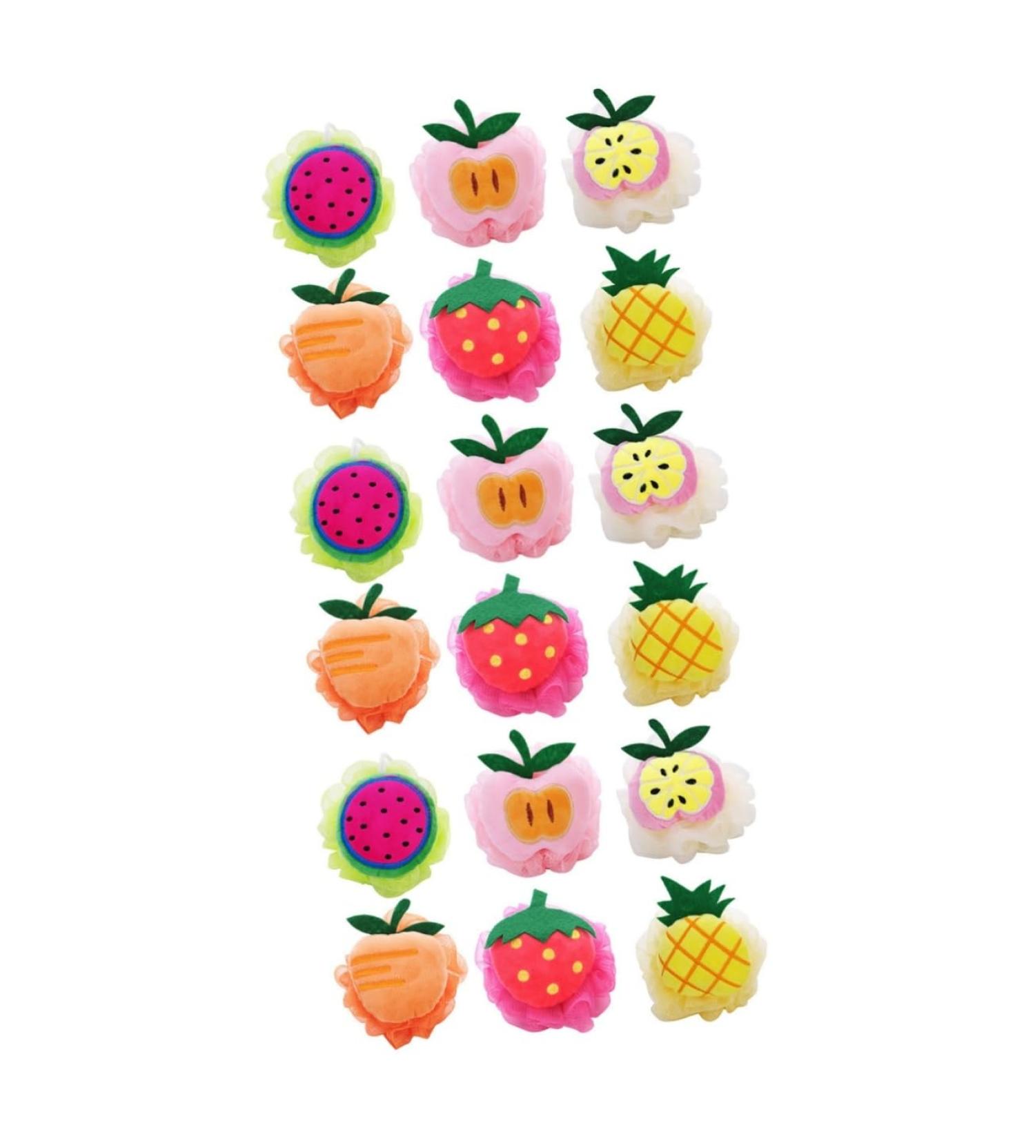 Beavorty 12 Pcs Bath Balls & Shower Poufs - Two-Color Mesh Sponge - Elevate Your Bathing Experience | International Shipping Available - Buy Online on SooperMarket.com