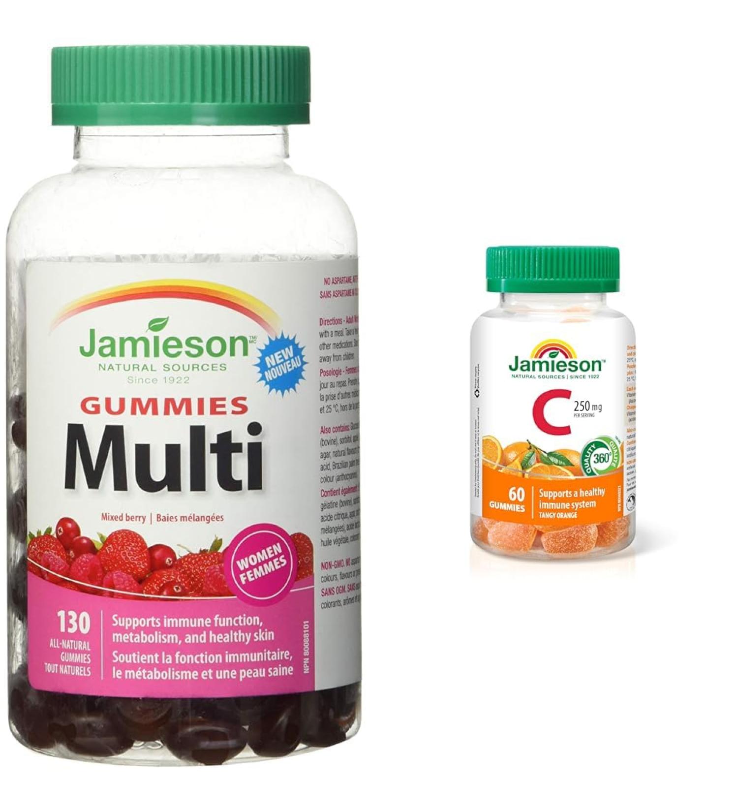 Jamieson Multivitamin Gummies for Women NEW 130 Gummies & Vitamin C Gummies 60 Gummies - Buy Online on SooperMarket.com