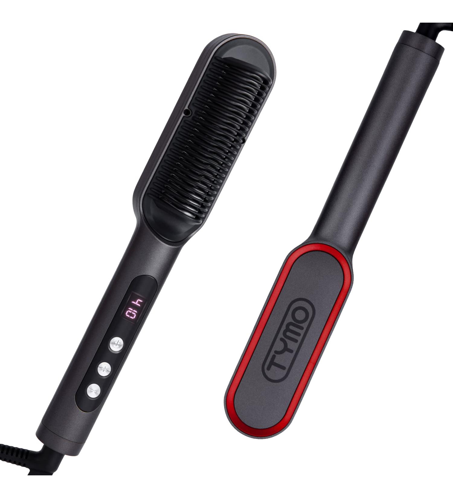 TYMO RING PLUS Ionic Hair Straightener Comb - Nano Titanium Brush with 9 Temp Settings & LED Screen - Buy Online on SooperMarket.com