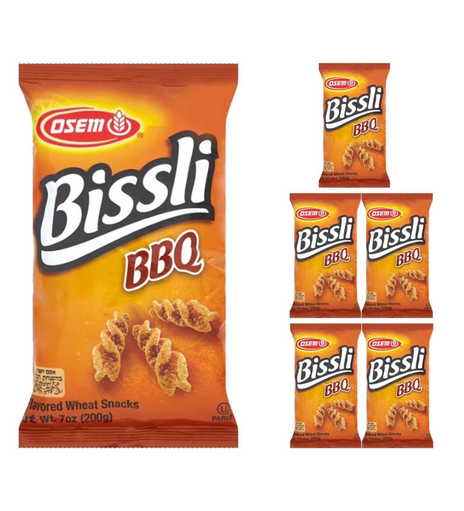 6 x 200g BBQ Wheat Snacks Kosher Chips Barbecue Flavour Parve Crackers Sharing Bag Food