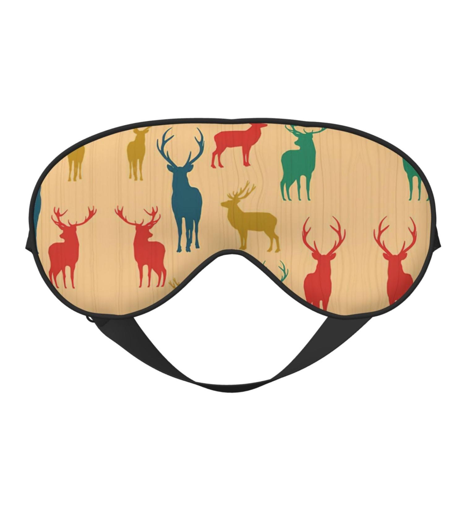 SSIMOO Deer Show Soft Sleep Eye Mask - Breathable Black Eye Patch for Travel & Relaxation | Perfect Gift for Women - Buy Online on SooperMarket.com