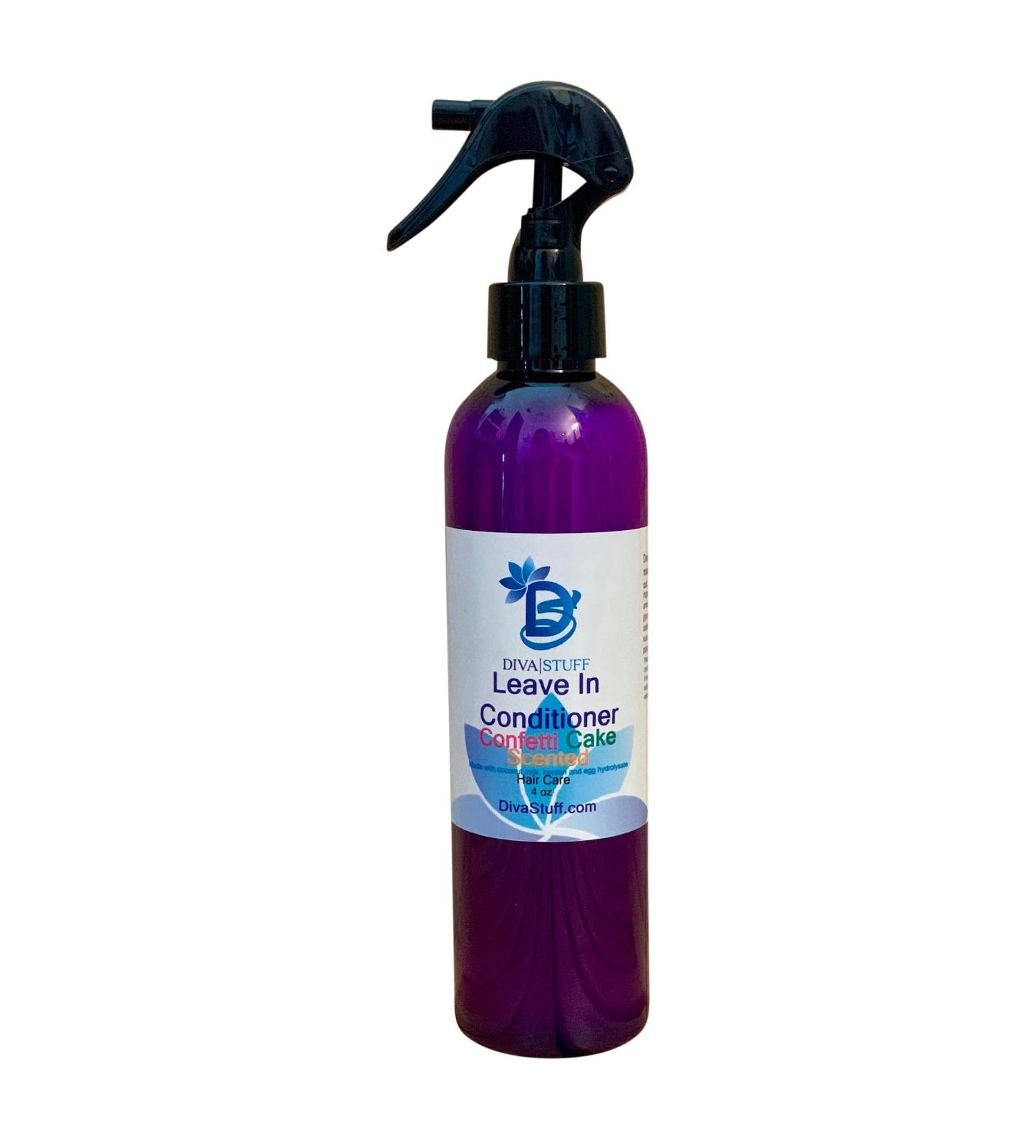 Confetti Cake Scented Hair Leave In Conditioner With Coconut Milk Keratin and Egg Hydrolysate 8oz