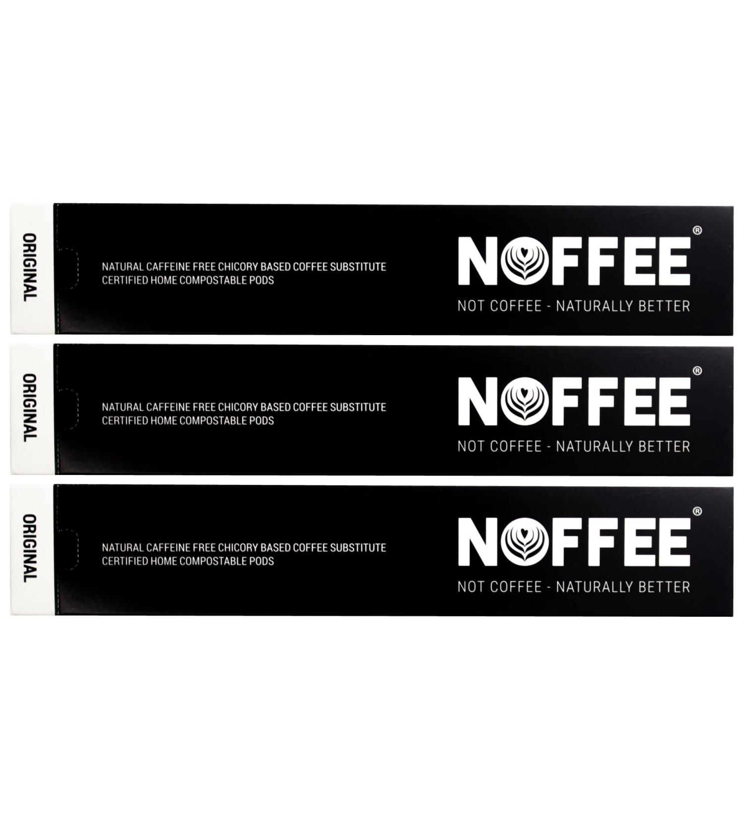 Noffee Premium Chicory Coffee Alternative - Caffeine-Free, Gut-Friendly, Gluten-Free, Vegan - Medium to Dark Blend - 24 Compostable Pods - Buy Online on SooperMarket.com