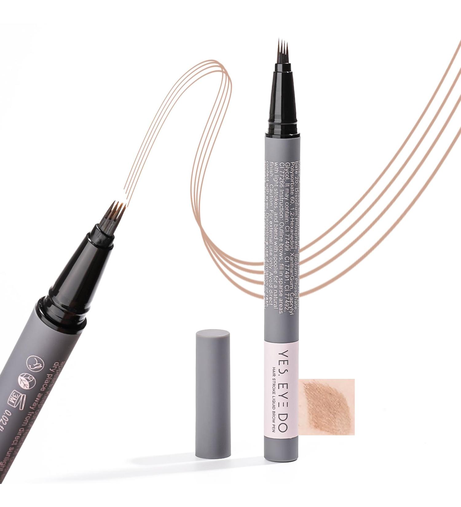 Light Taupe Eyebrow Pencil for Mature Women - Microblade 4-Tip Long-Lasting & Smudge-Proof Eyebrow Enhancer | YES.EYE DO (Golden Caramel-Light Taupe) - Shop Now - Buy Online on SooperMarket.com