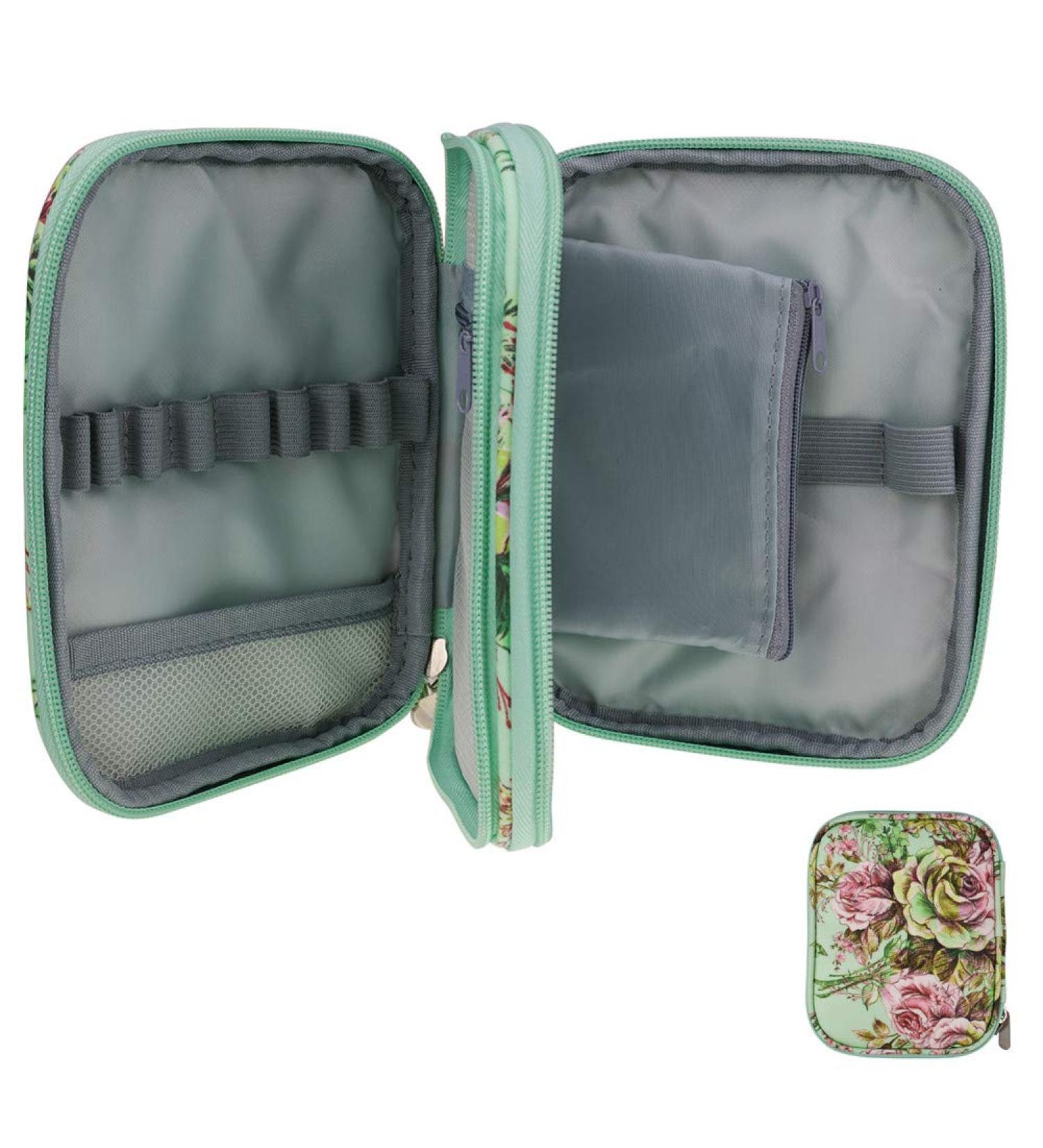 Katech Crochet Hook Case - Portable Travel Organizer with Web Pocket - Green - Buy Online on SooperMarket.com