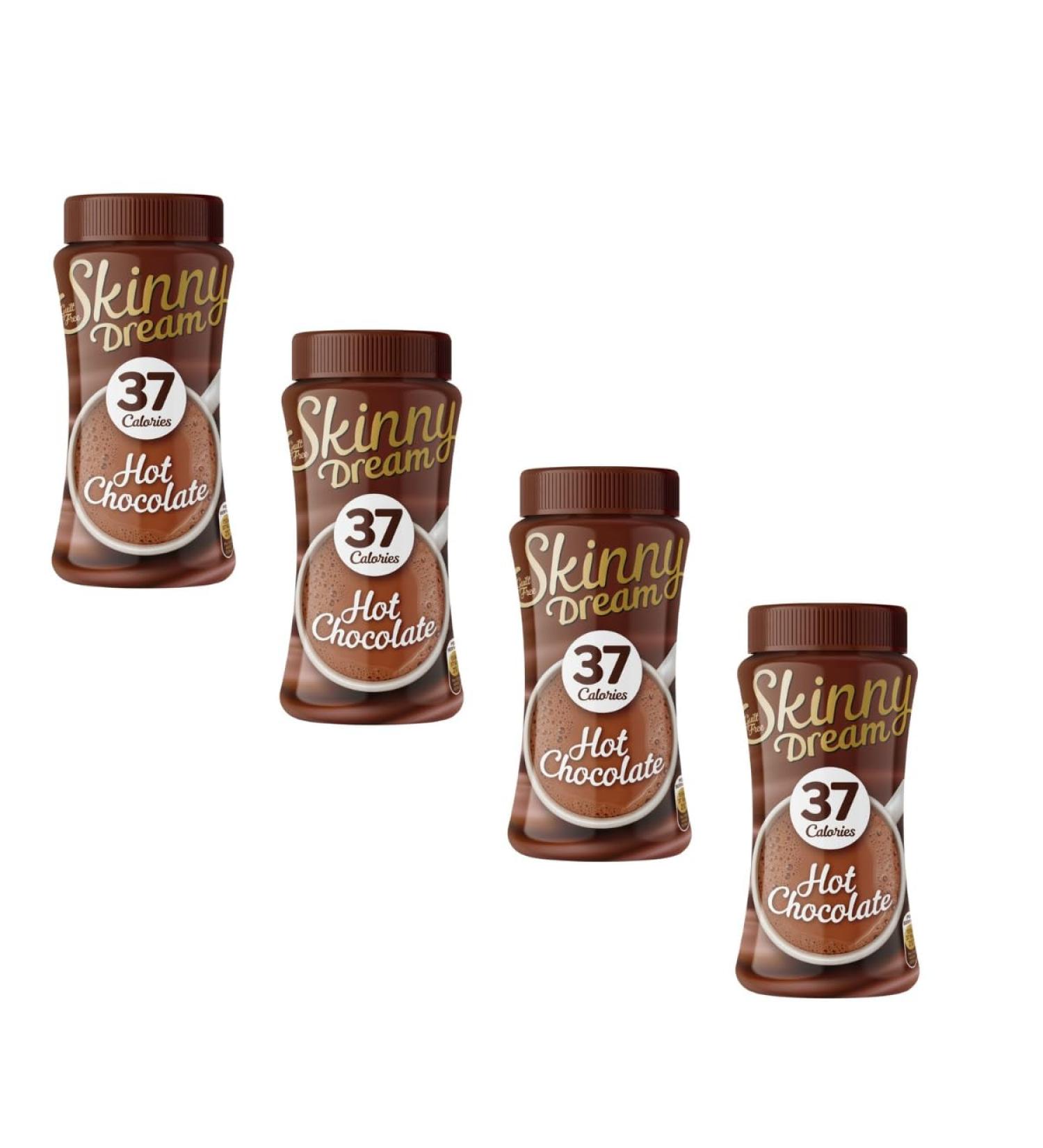 Skiny Dream Hot Chocolate 220g - Unwind And Get Cosy With a Low Calorie Cup Of Skiny Dream Hot Chocolate - Pack of 4