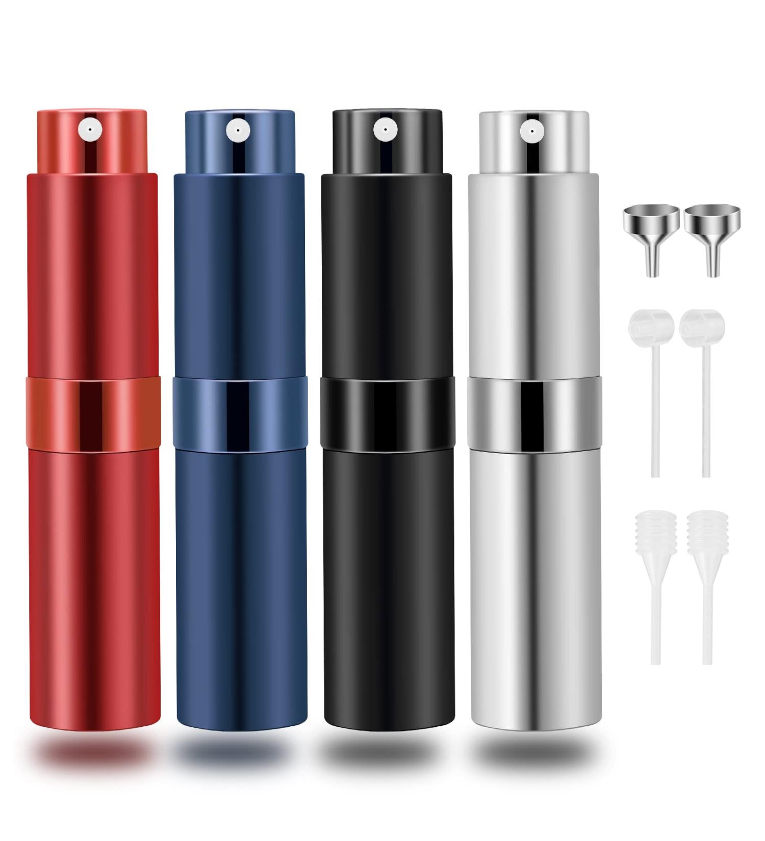 Saiveina 8ml Travel Perfume Atomizer Bottles - Refillable Mini Fragrance Bottles (4 Pack) - Buy Online on SooperMarket.com