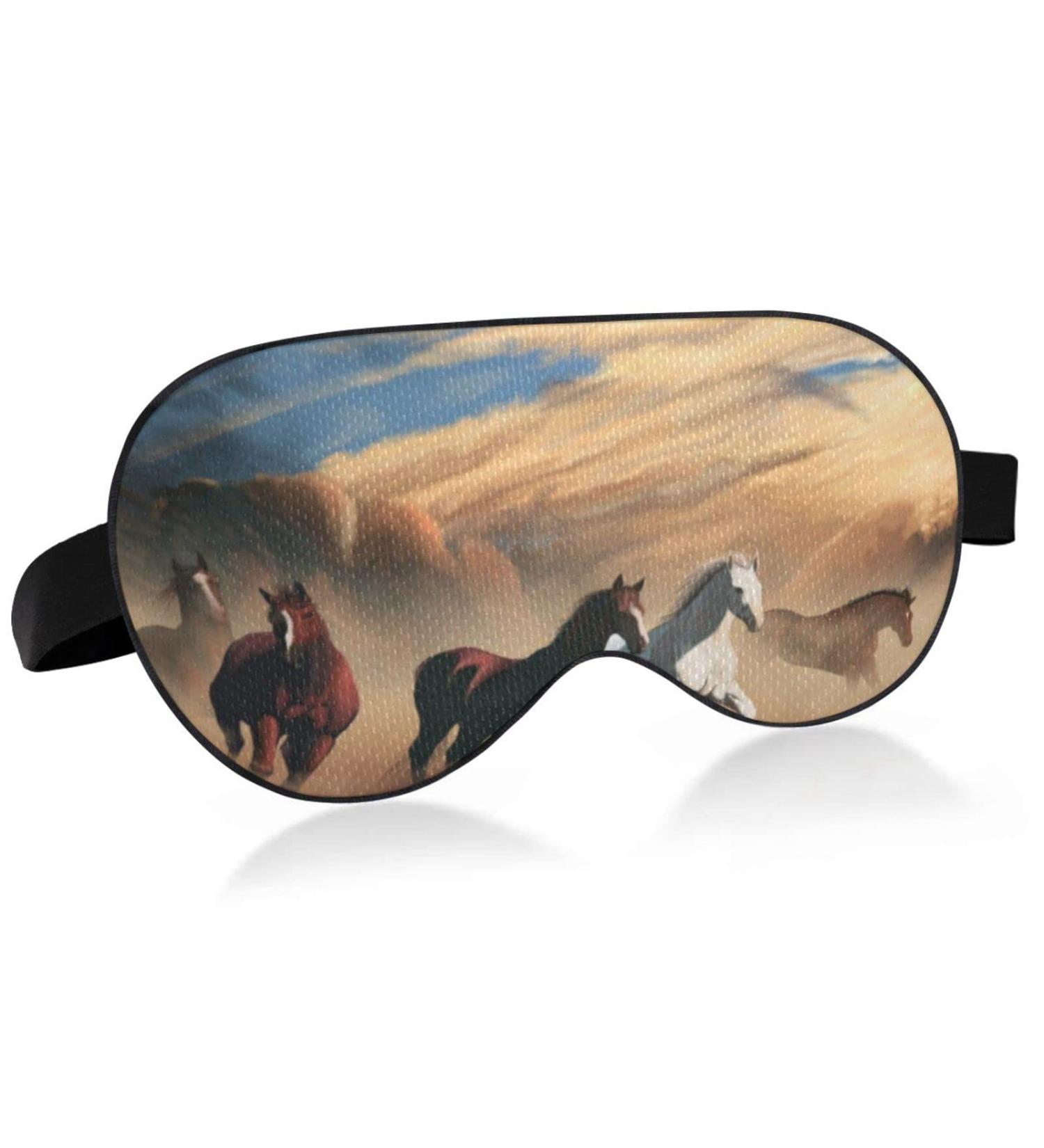 WELLDAY Running Horse Sleep Mask - Adjustable Blindfold for Men and Women - Buy Online on SooperMarket.com