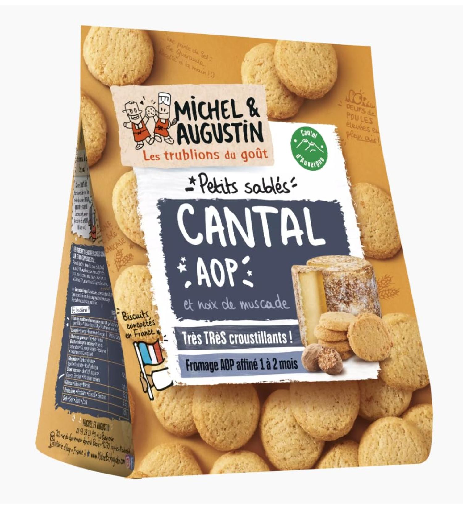 Michel Et Augustin Cantal Cheese Salty Shortbread 100g - Pack of 3
