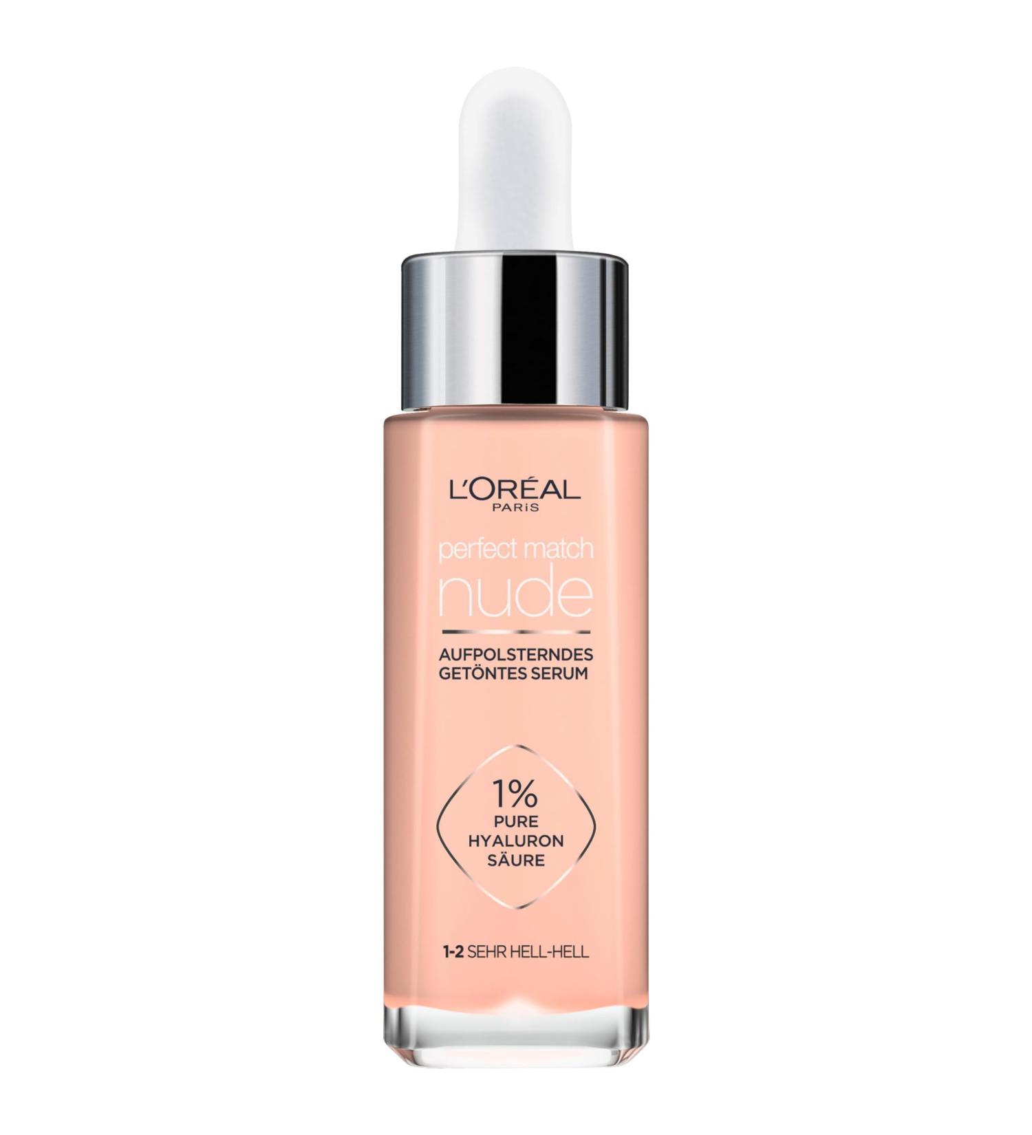 L'Or al Paris Tinted Serum - Nourishing Liquid Foundation with Hyaluronic Acid | Perfect Match No. 1-2 Very Light-Light | 30 ml - International Shipping - Buy Online on SooperMarket.com