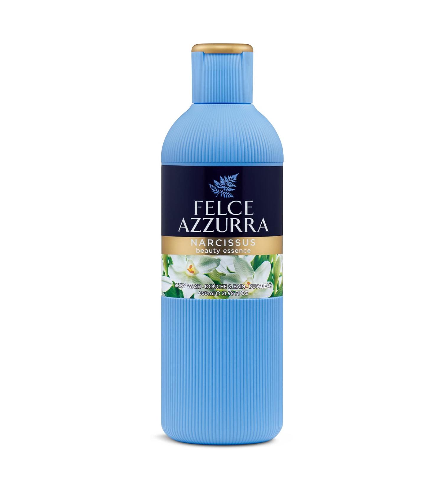 Felce Azzurra Narcissus Beauty Essence Body Wash 22 Oz - Infused with Vanilla Flowers, Patchouli, and Citrus Notes - Leaves Skin Soft and Perfumed with Orange, Jasmine, and Vanilla Fragrance - Buy Online on SooperMarket.com