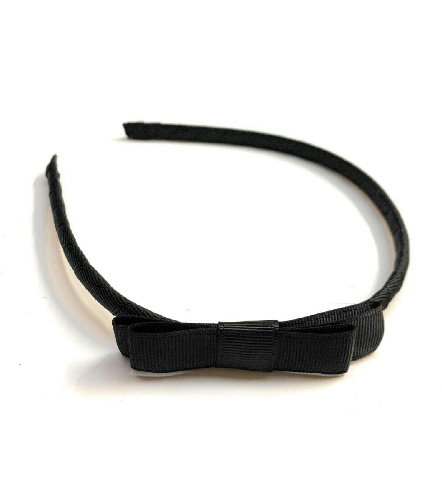 Classic Girls Children's Hair Bow Alice Band Headband Handmade for School Wedding Birthday Party Gift- over 20 Colours (Black)
